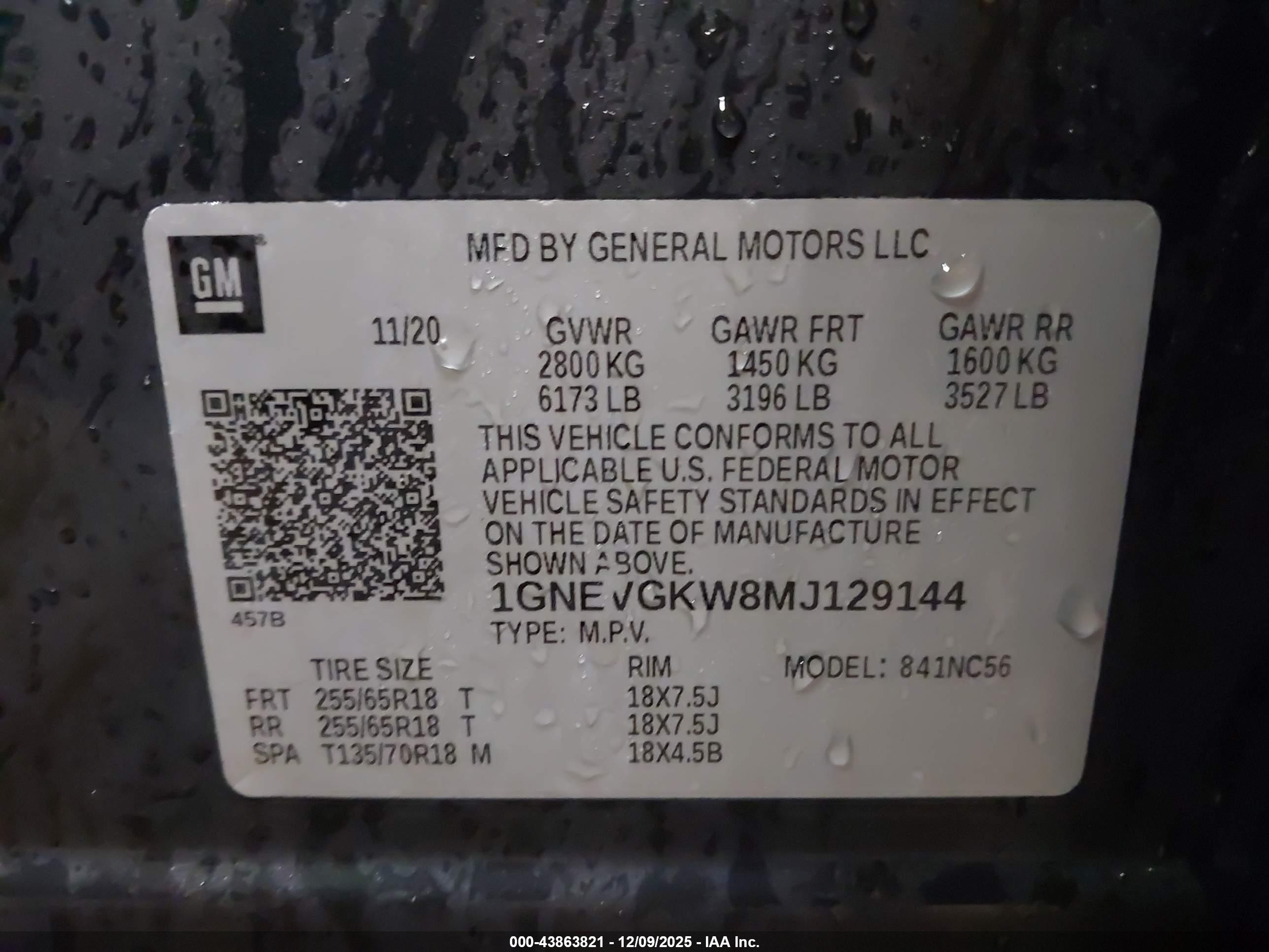 CHEVROLET TRAVERSE image 9