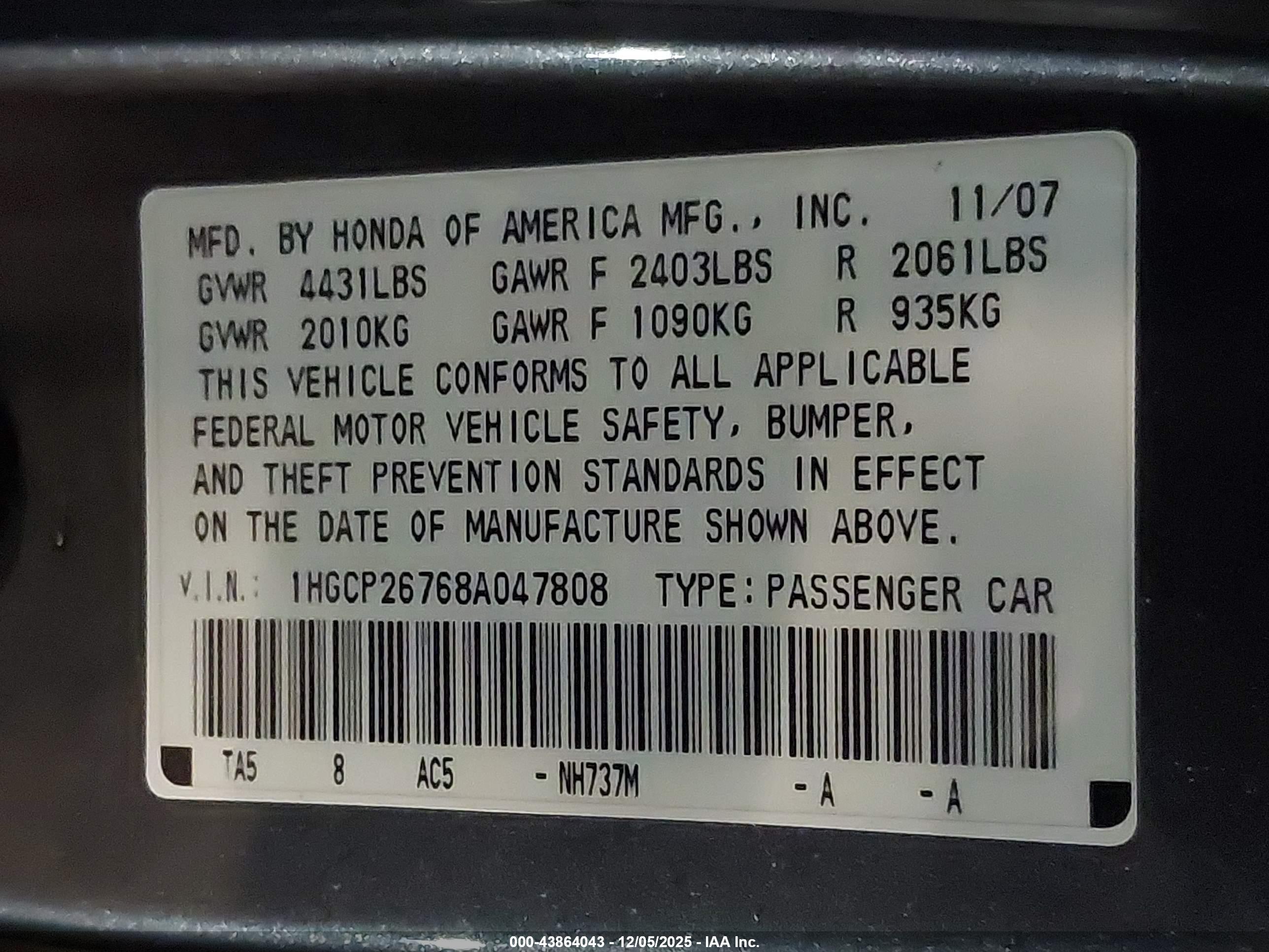 HONDA ACCORD image 9