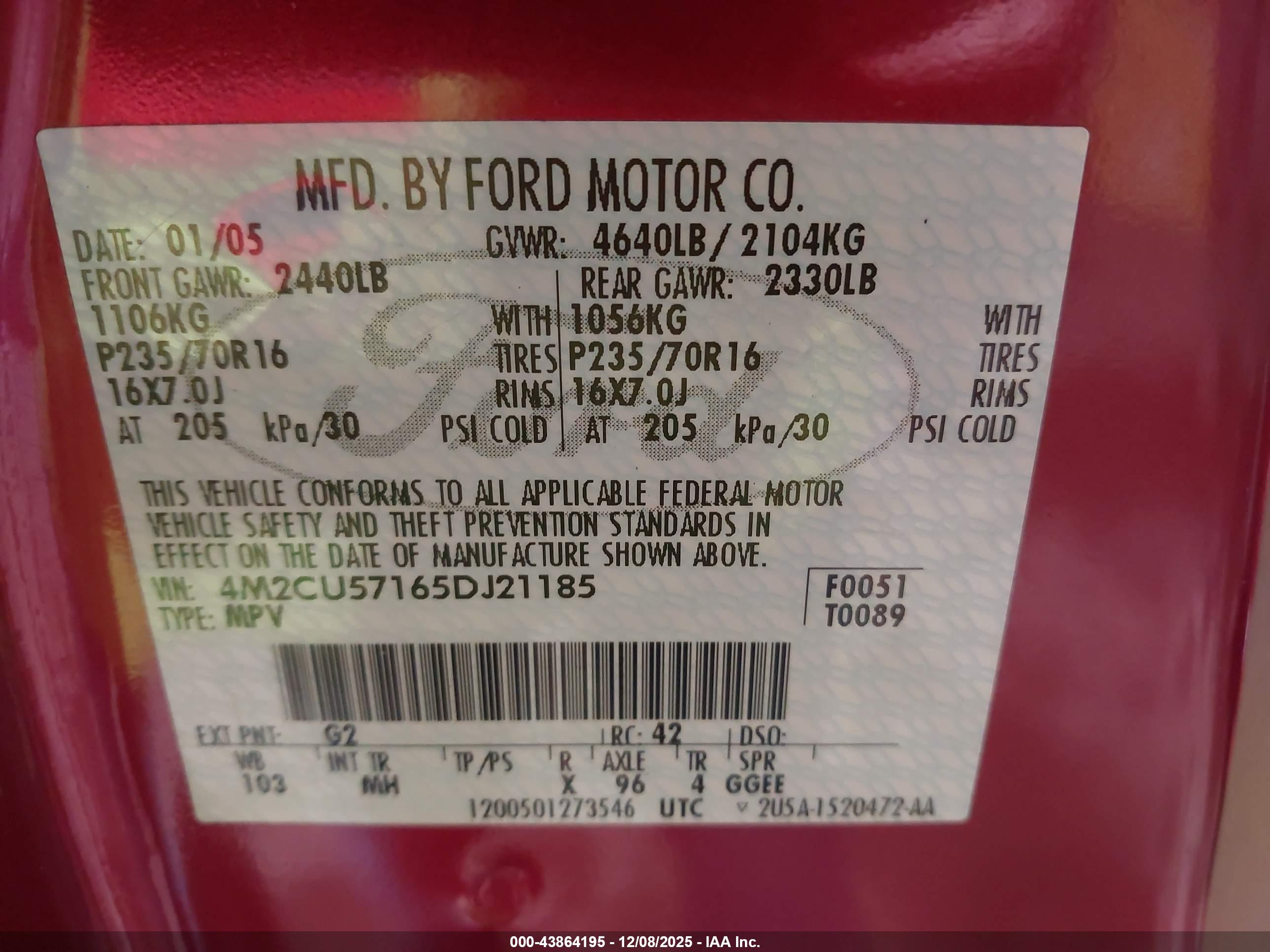 MERCURY MARINER image 9