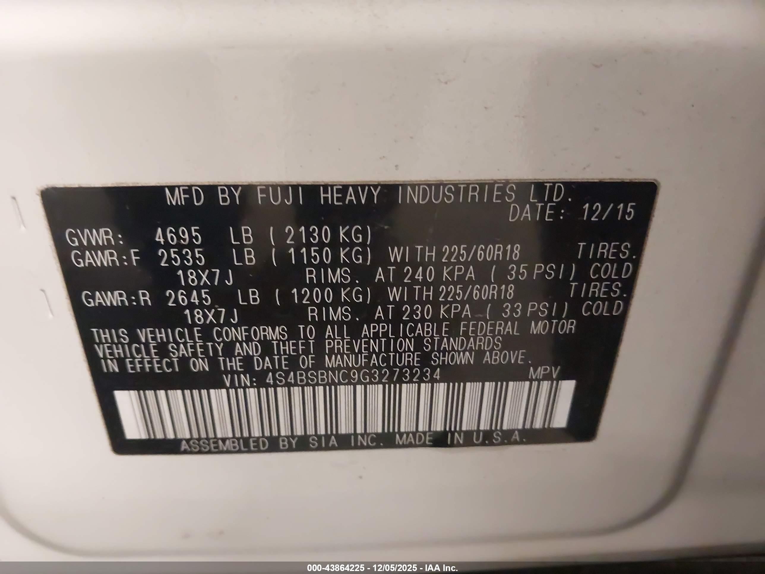 SUBARU OUTBACK image 9