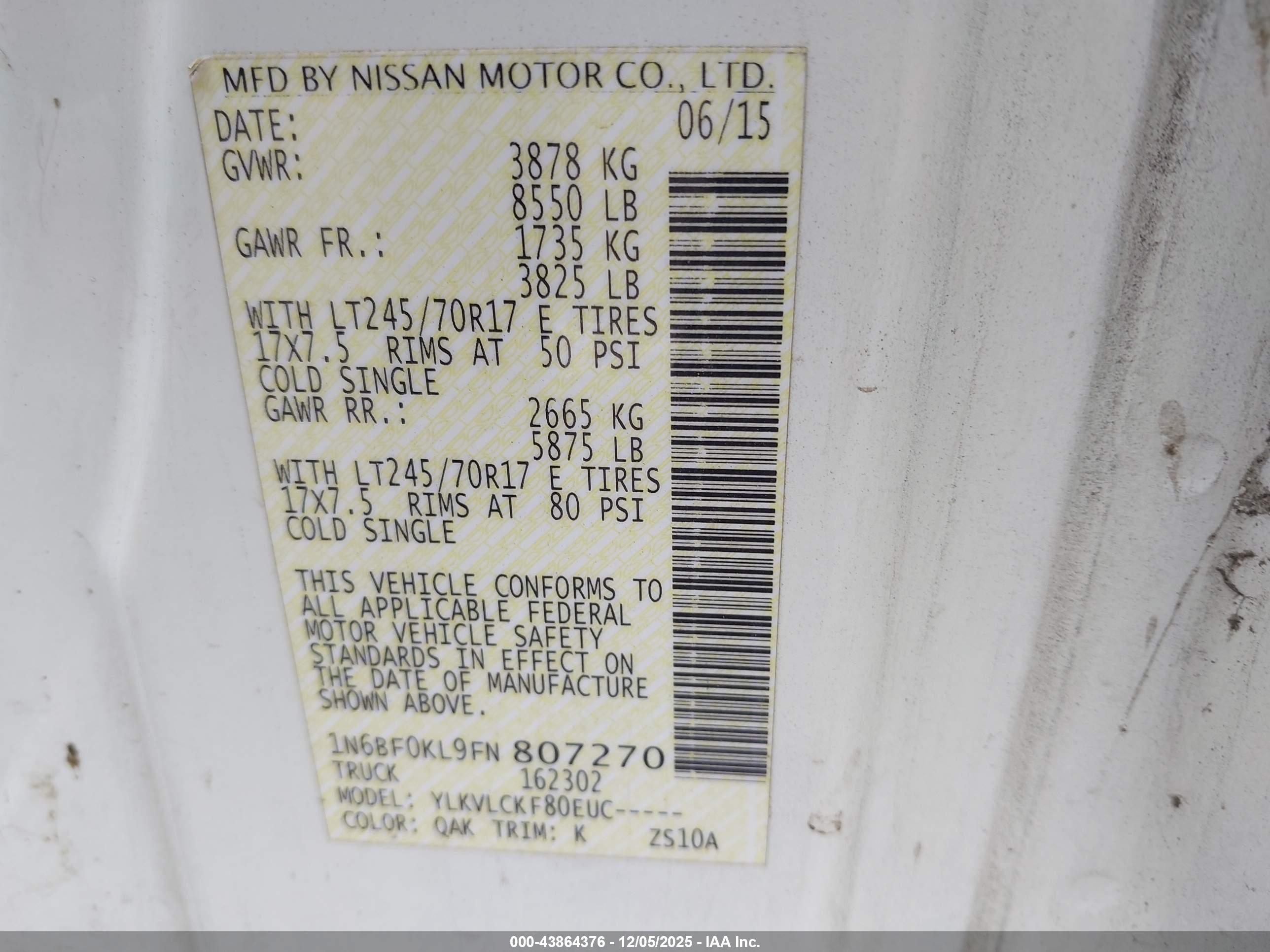 NISSAN NV image 9