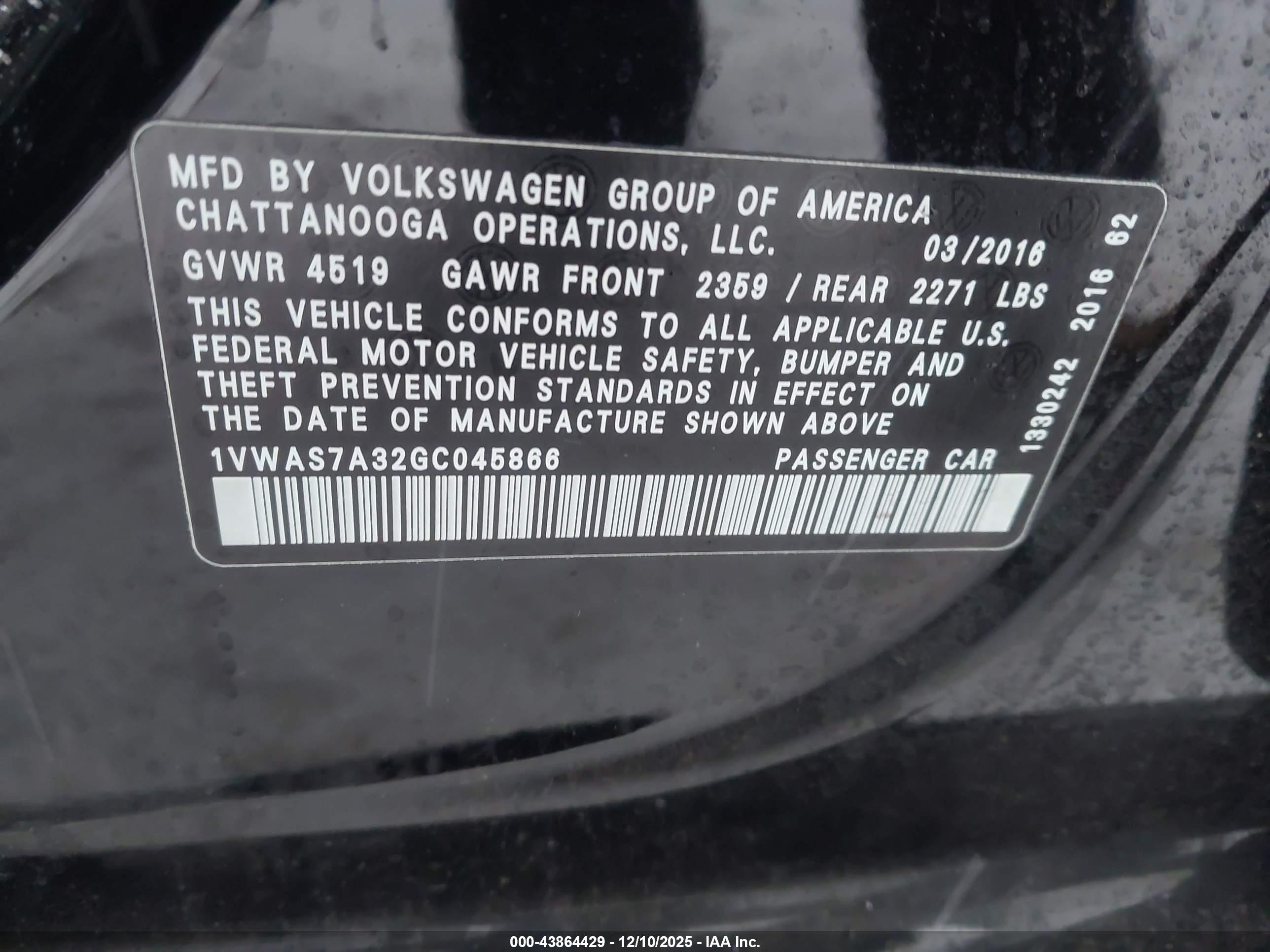 VOLKSWAGEN PASSAT image 9