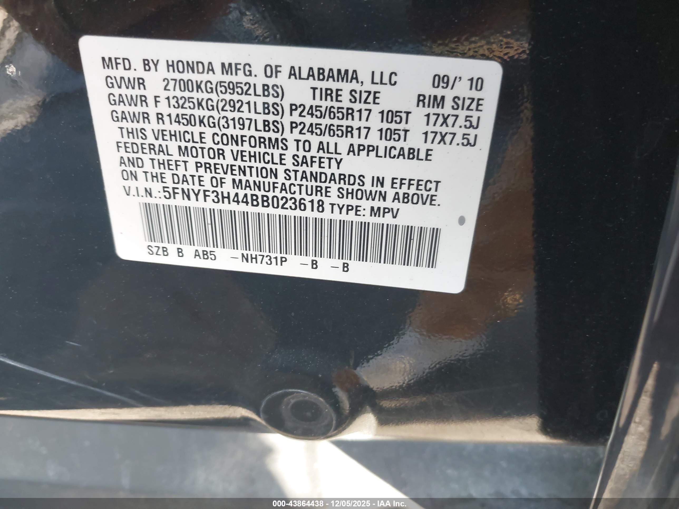 HONDA PILOT image 9