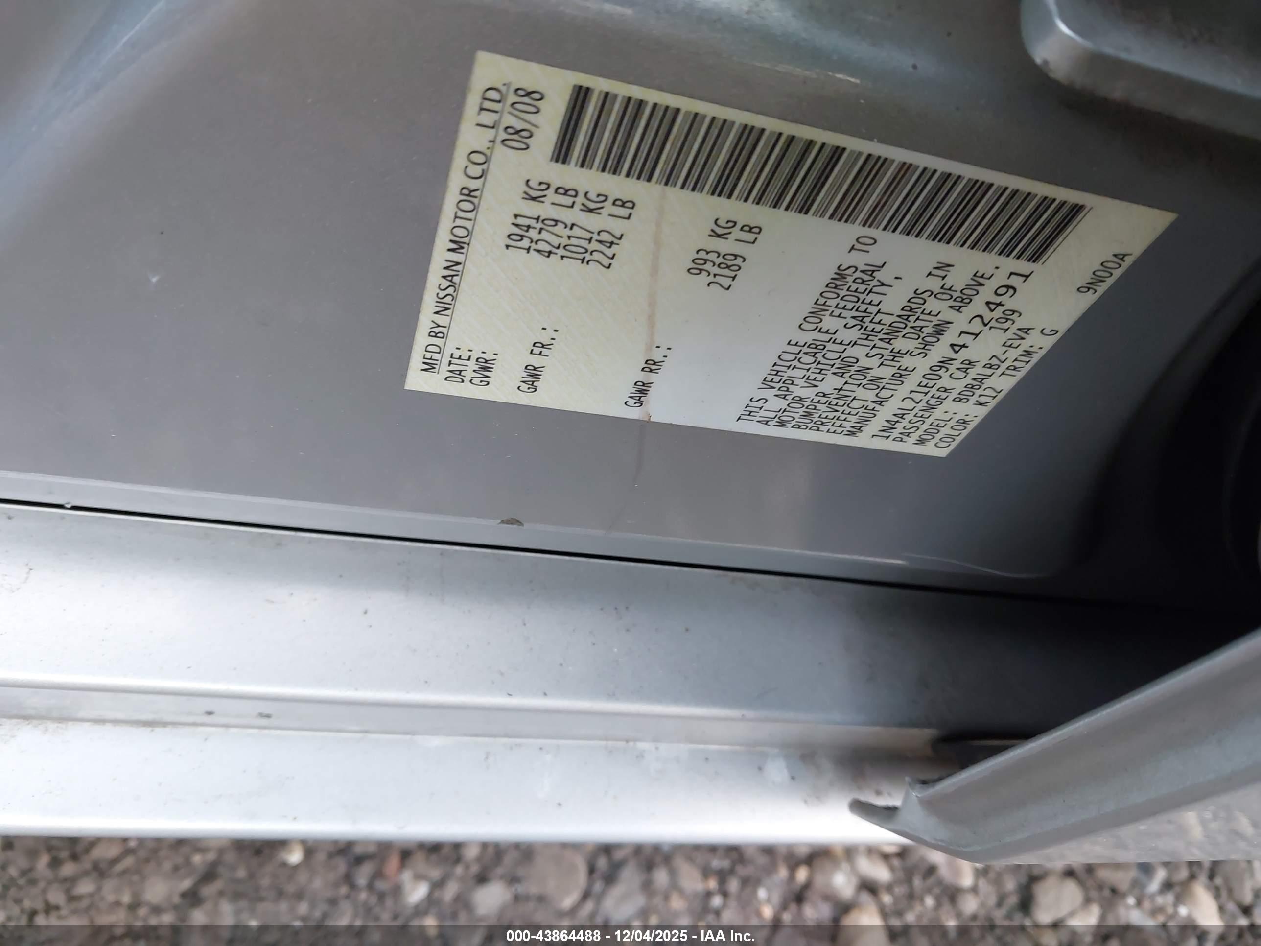 NISSAN ALTIMA image 9