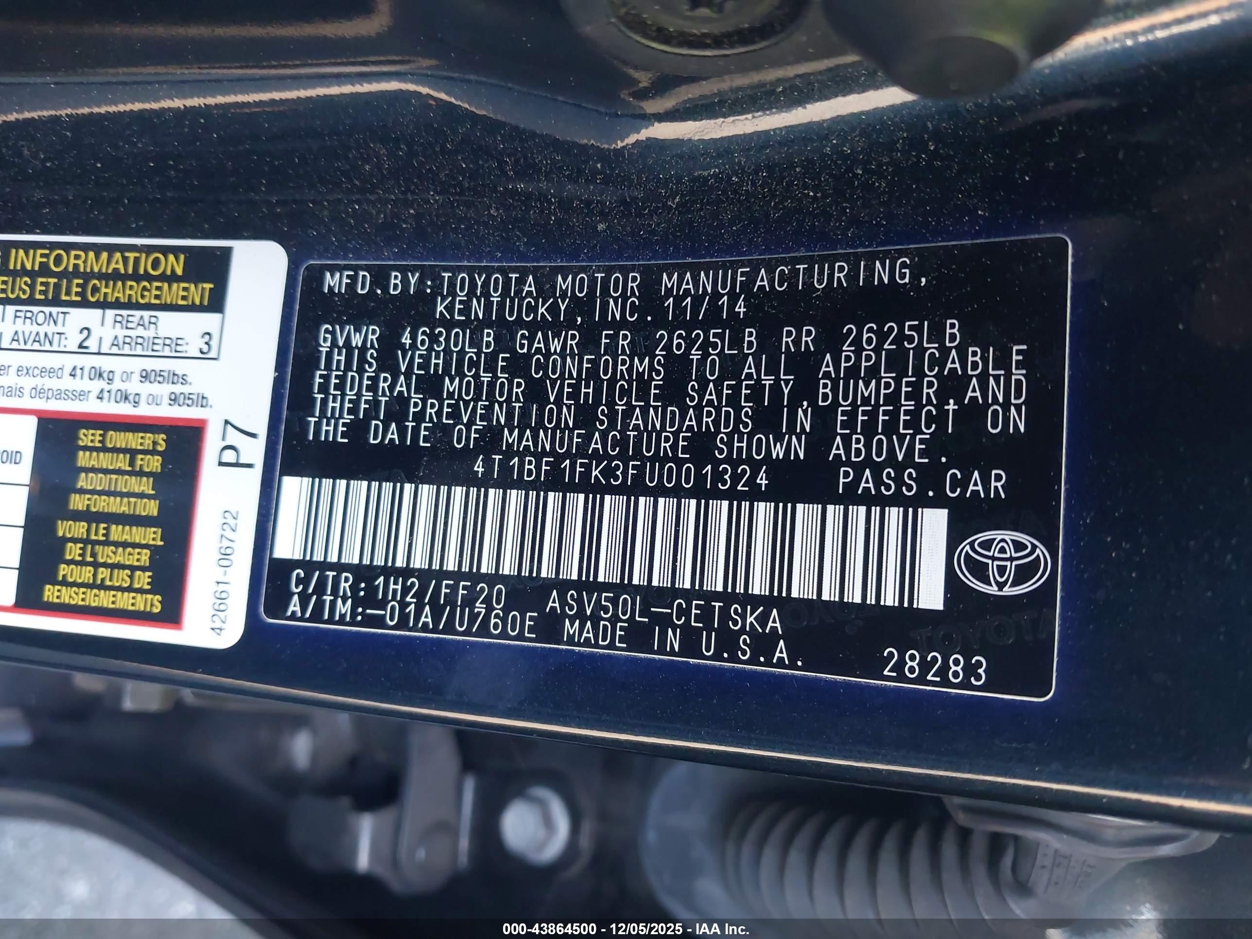 TOYOTA CAMRY image 9