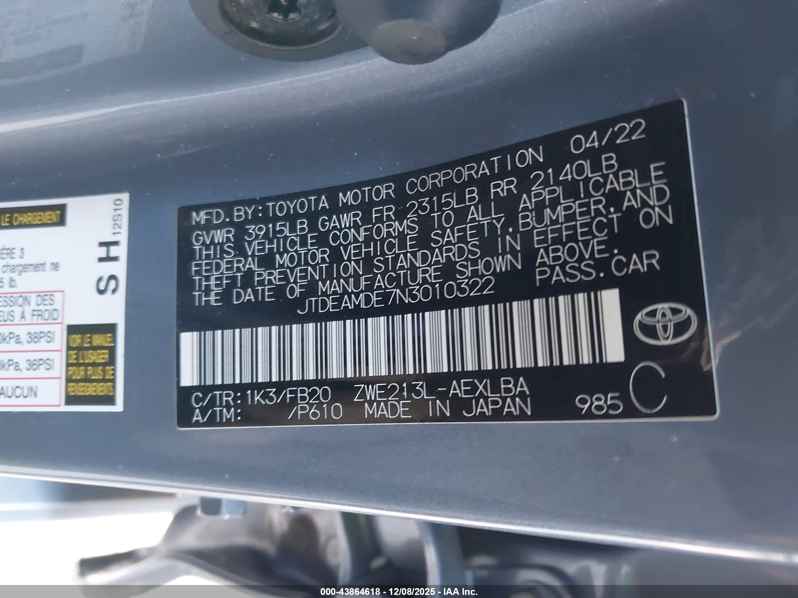TOYOTA COROLLA image 9