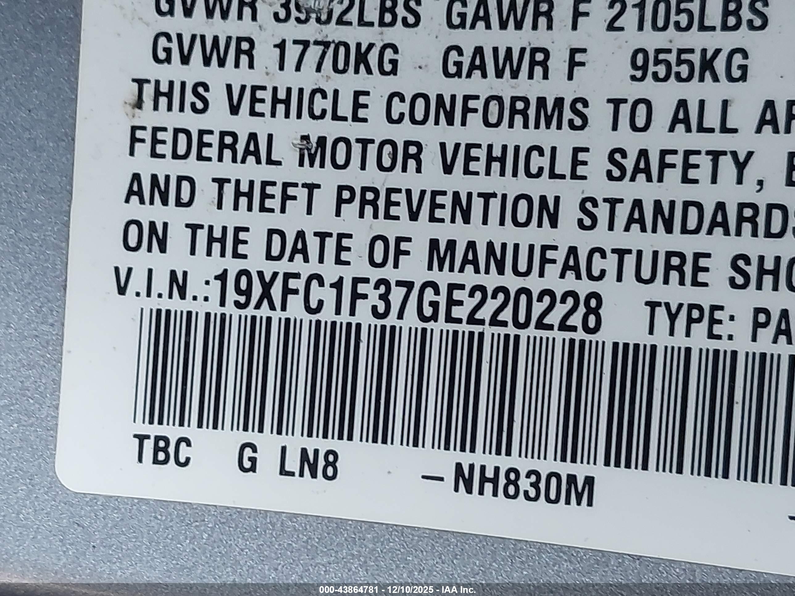 HONDA CIVIC image 9
