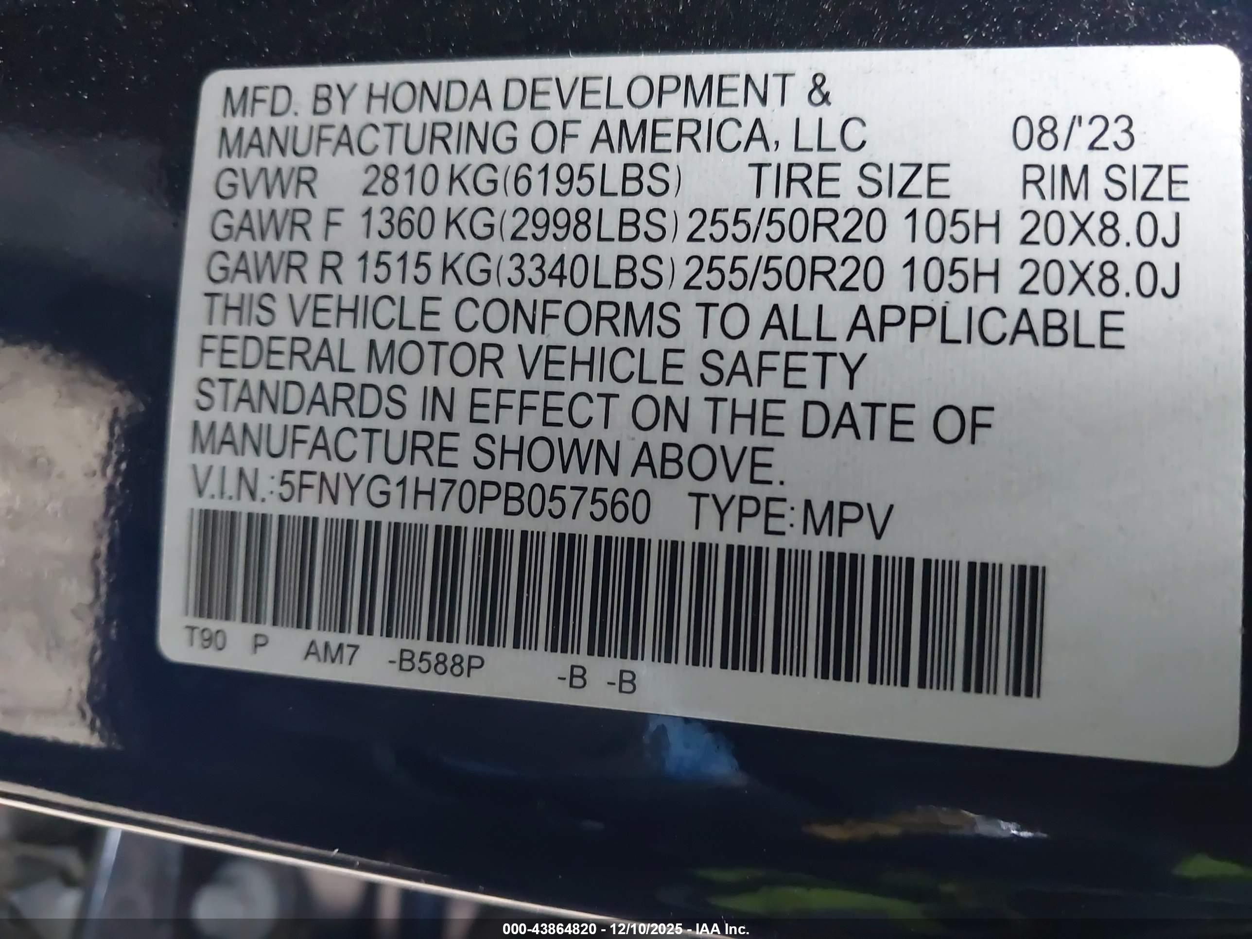 HONDA PILOT image 9