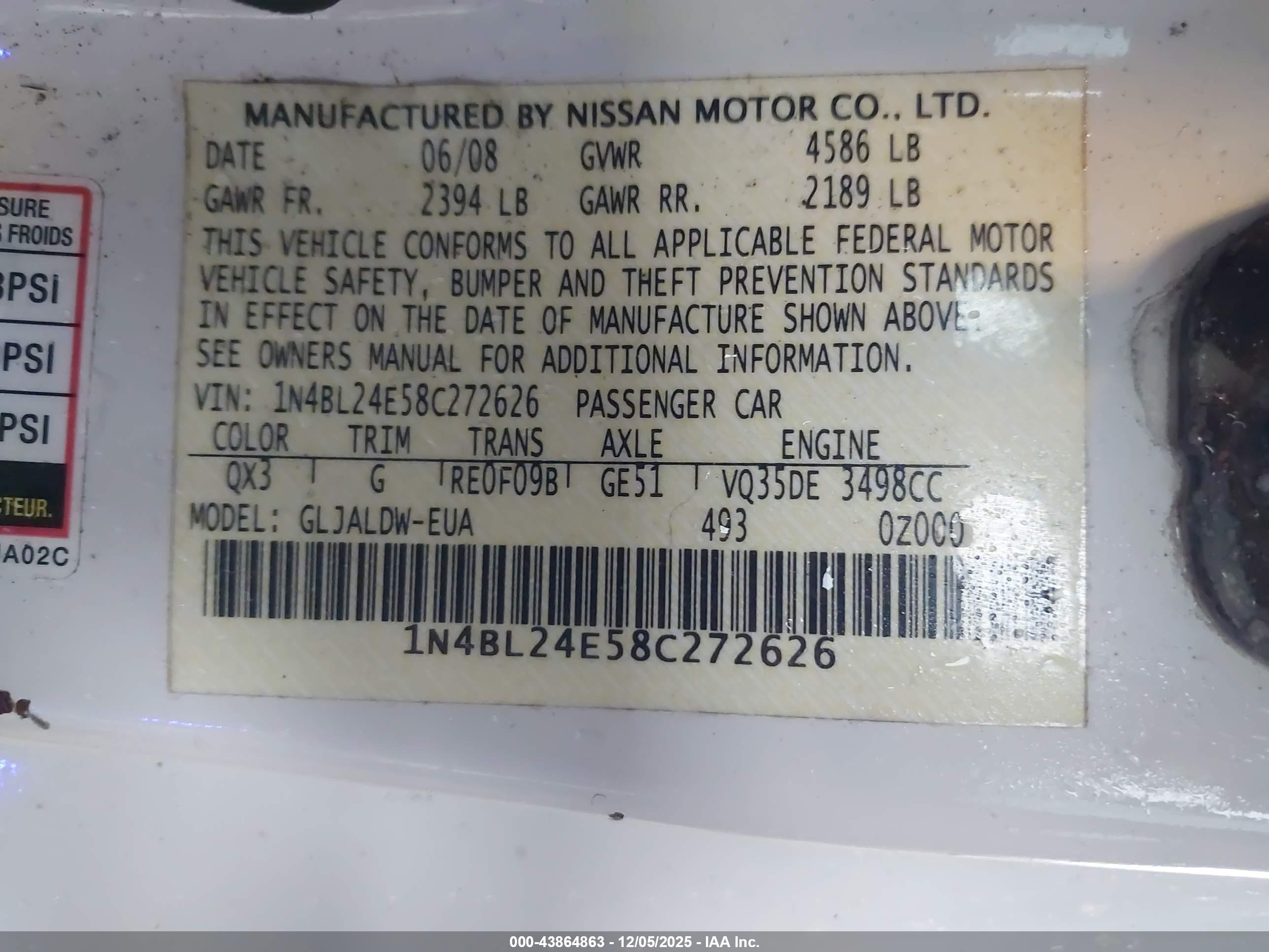 NISSAN ALTIMA image 9