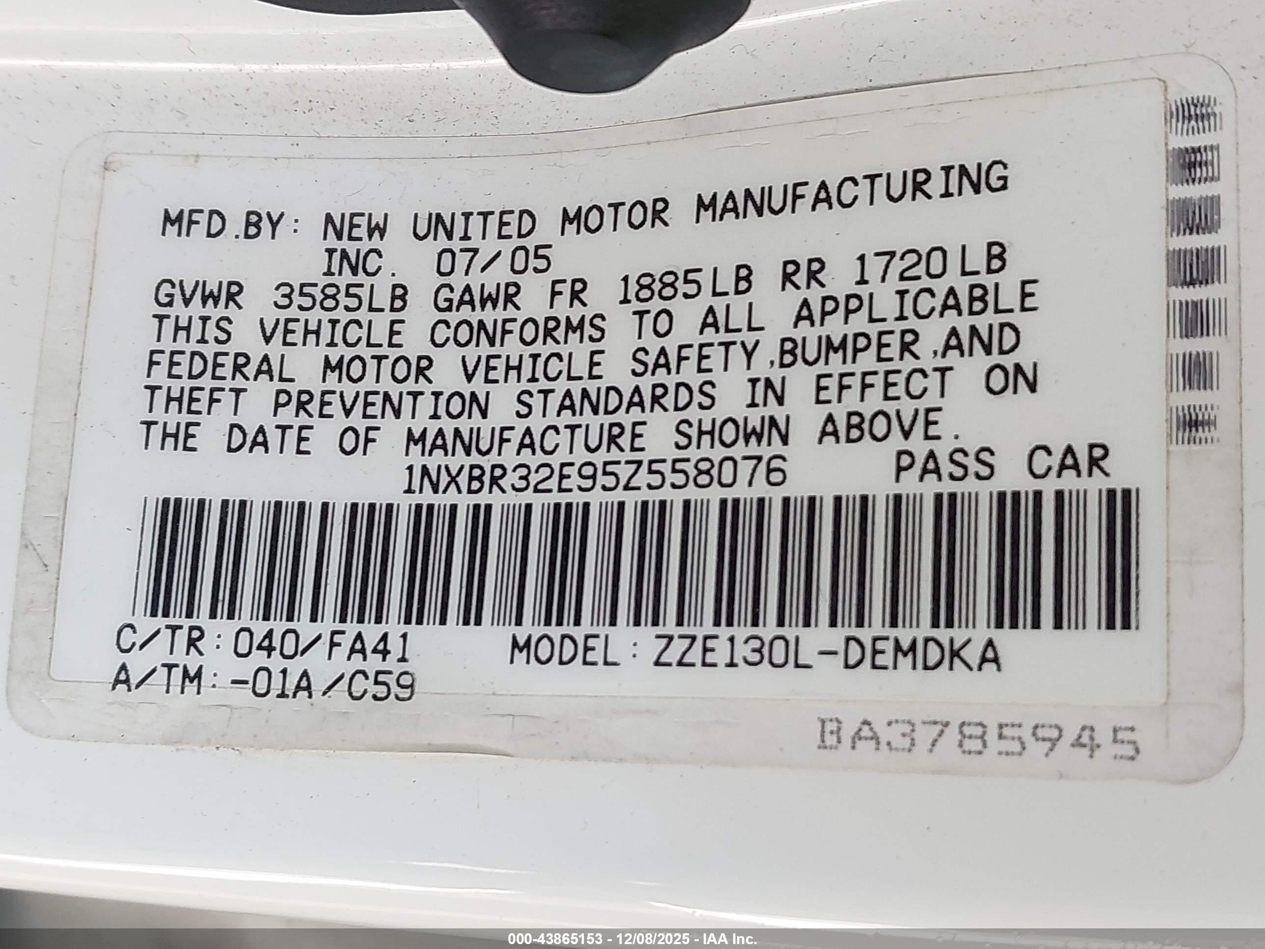 TOYOTA COROLLA image 9