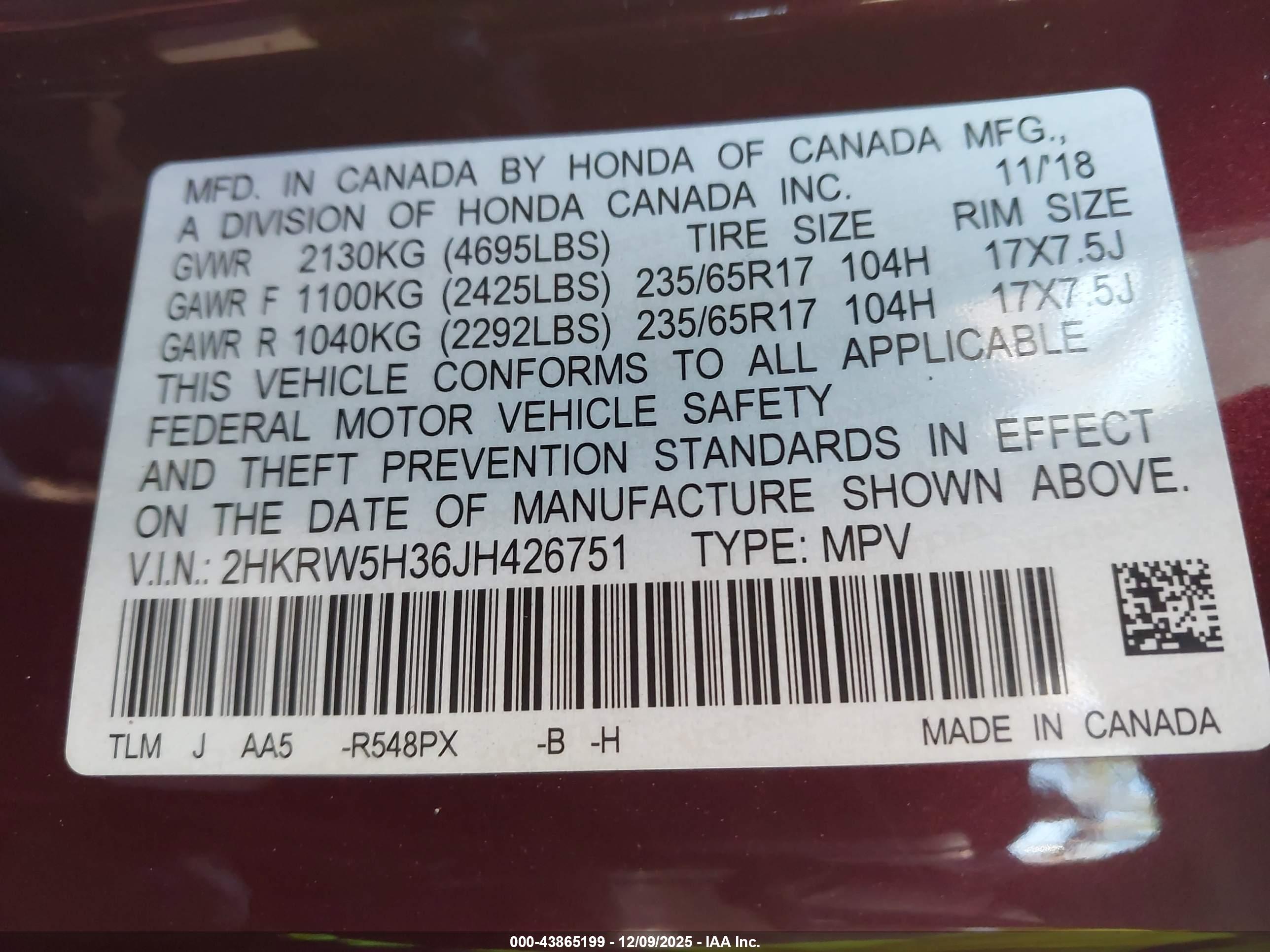 HONDA CR-V image 9