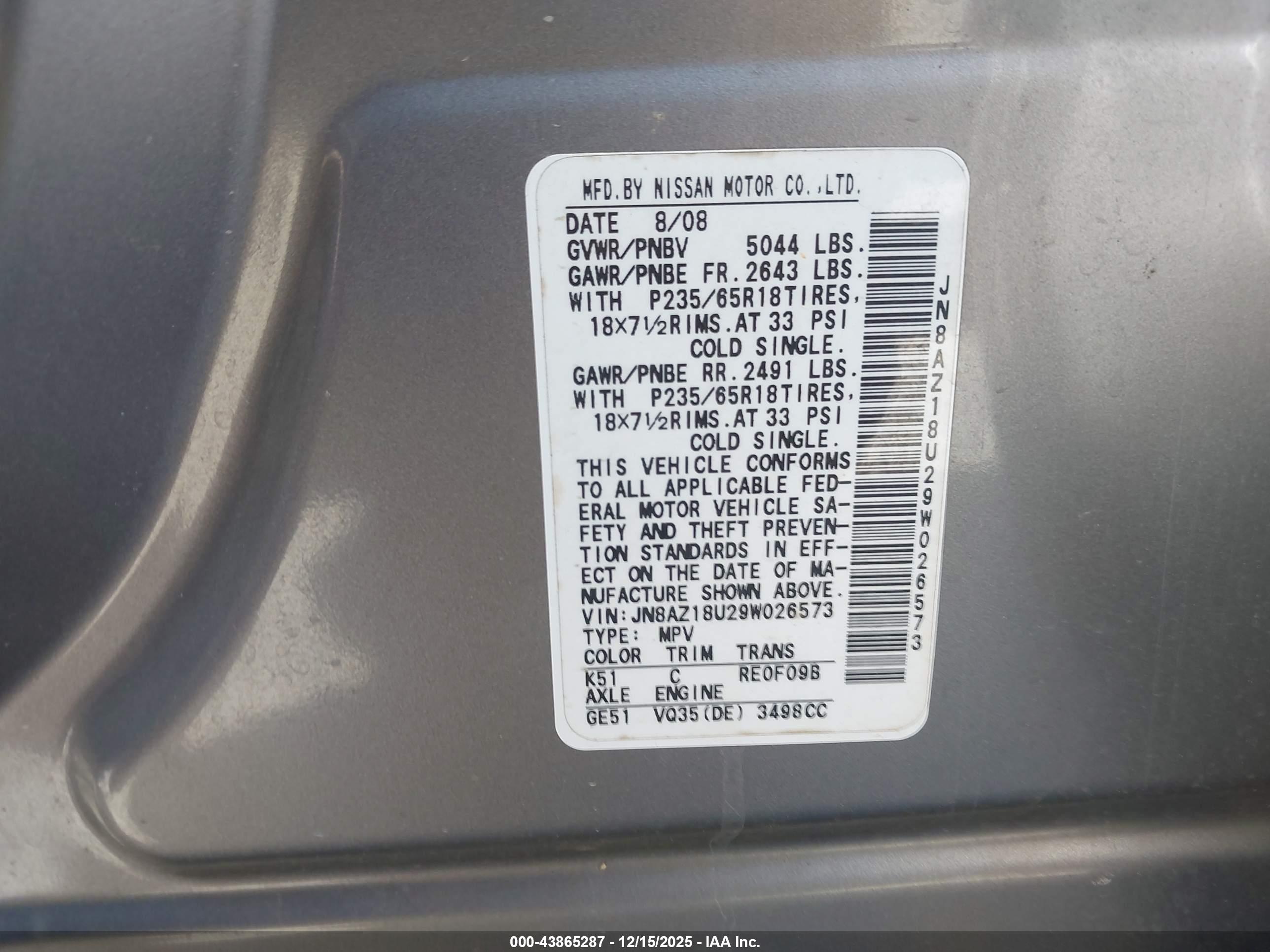 NISSAN MURANO image 9