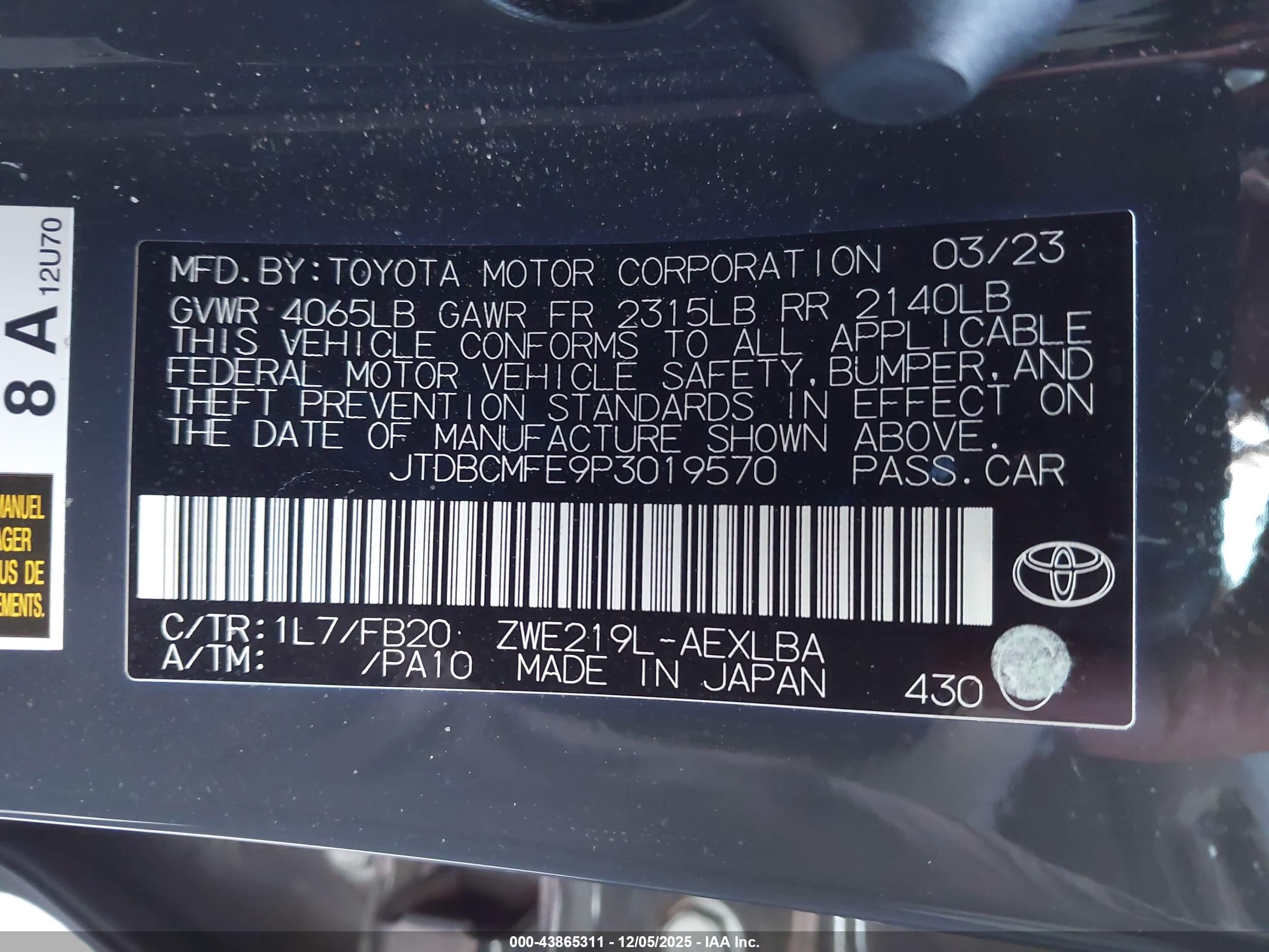 TOYOTA COROLLA image 9