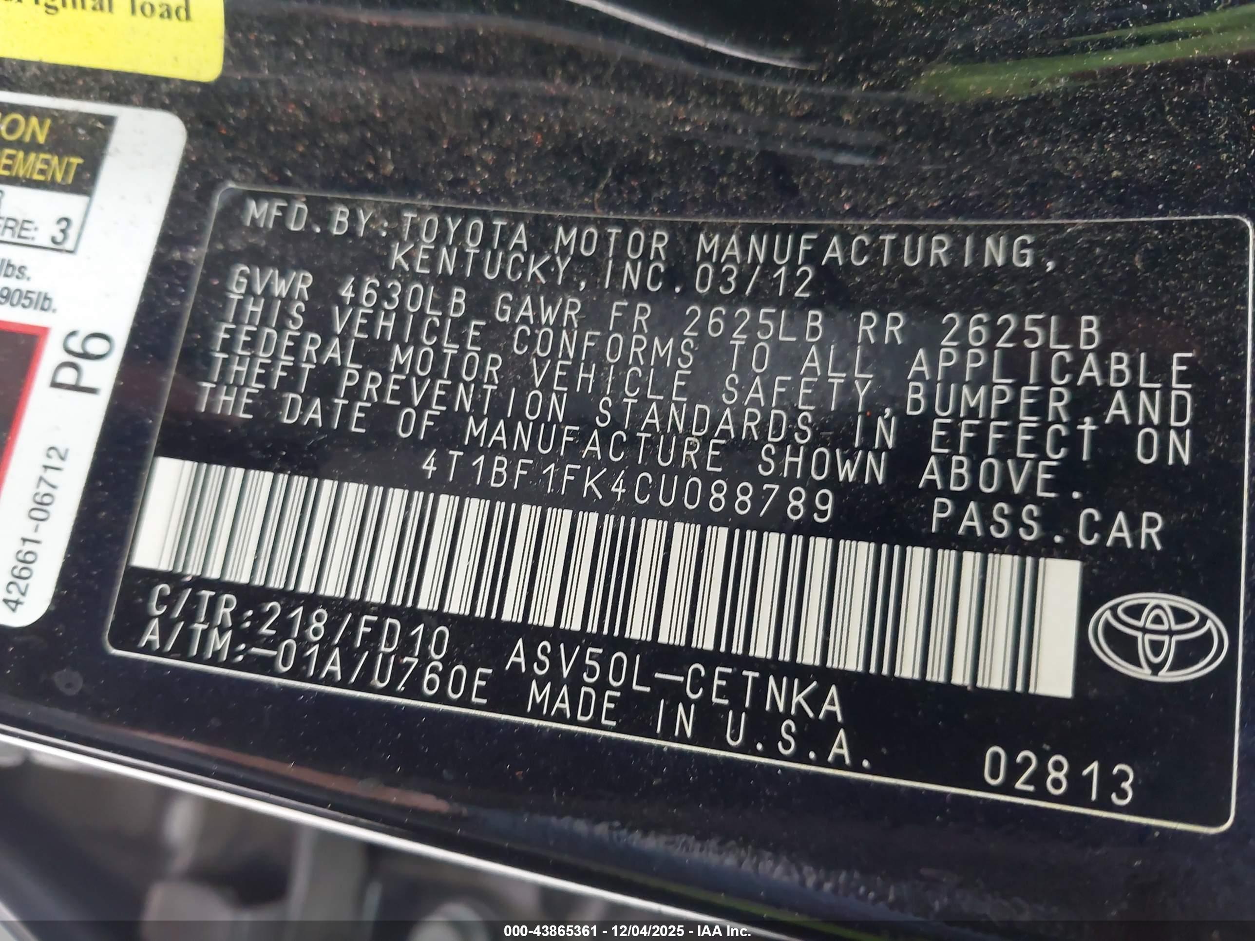 TOYOTA CAMRY image 9