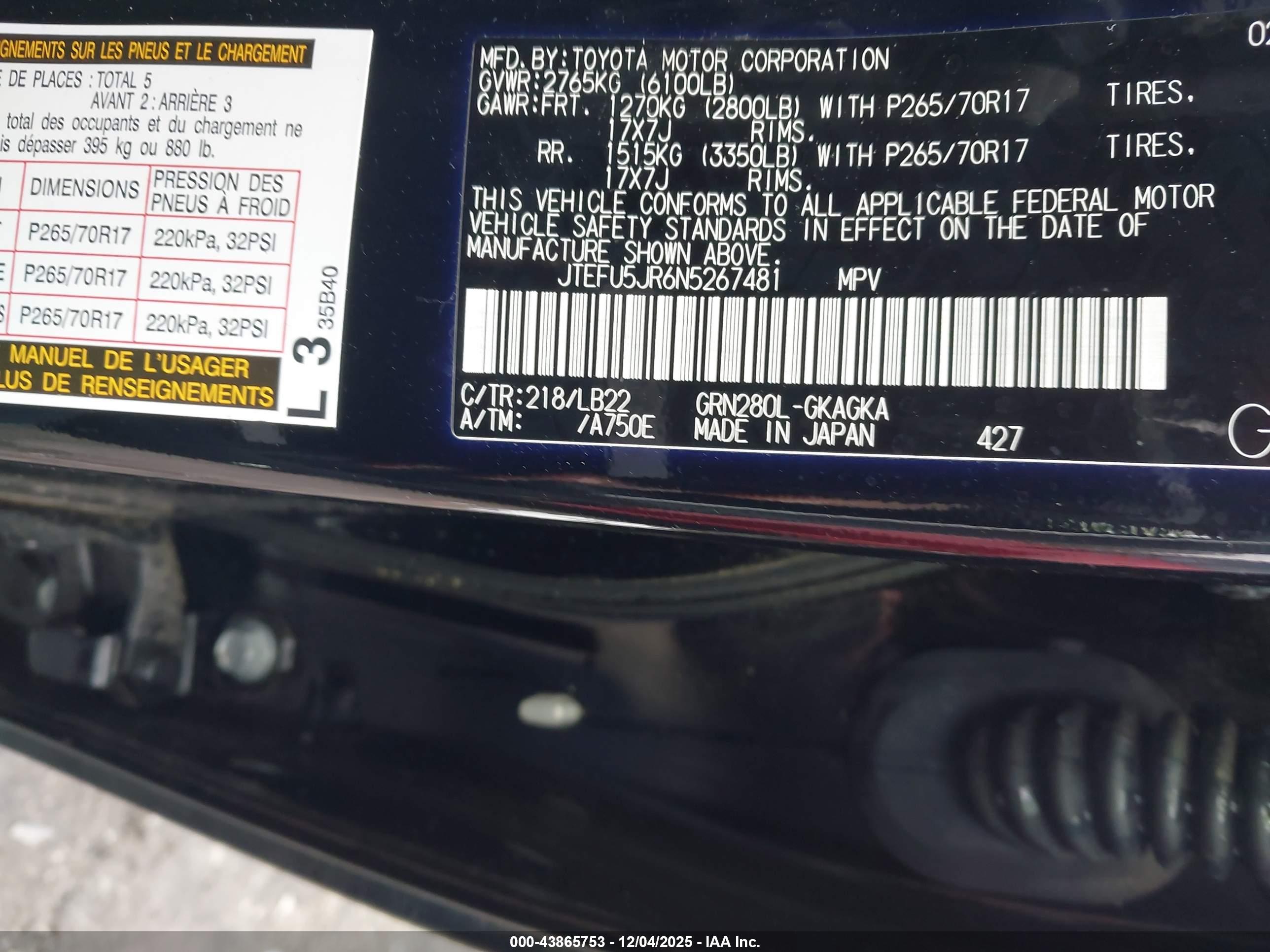TOYOTA 4RUNNER image 9