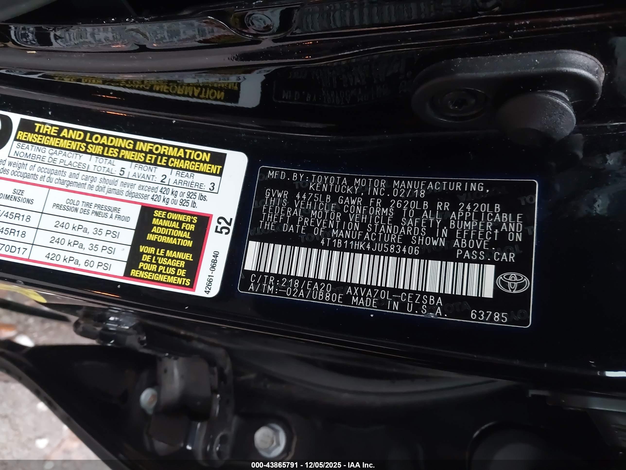 TOYOTA CAMRY image 9