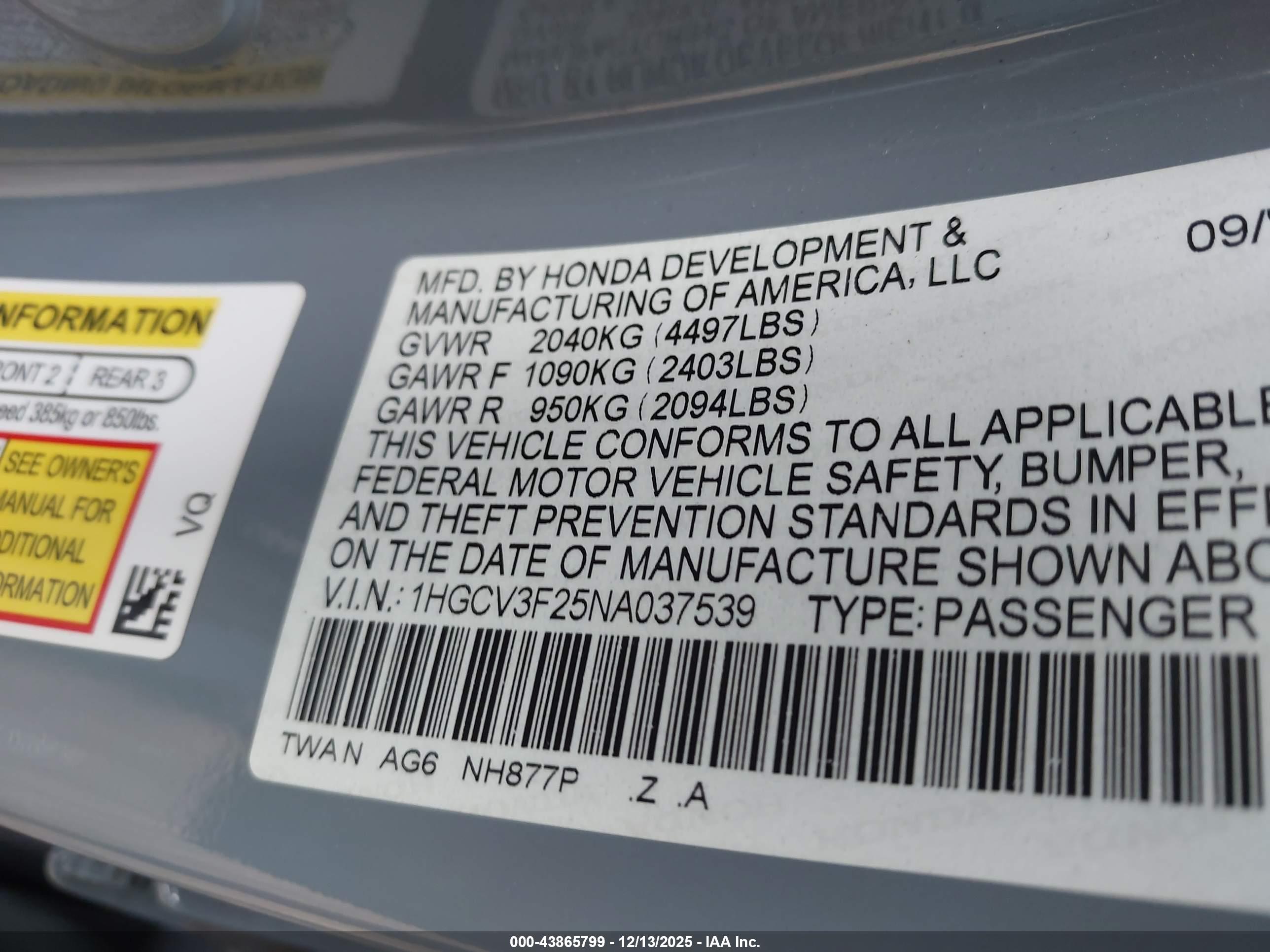 HONDA ACCORD image 9
