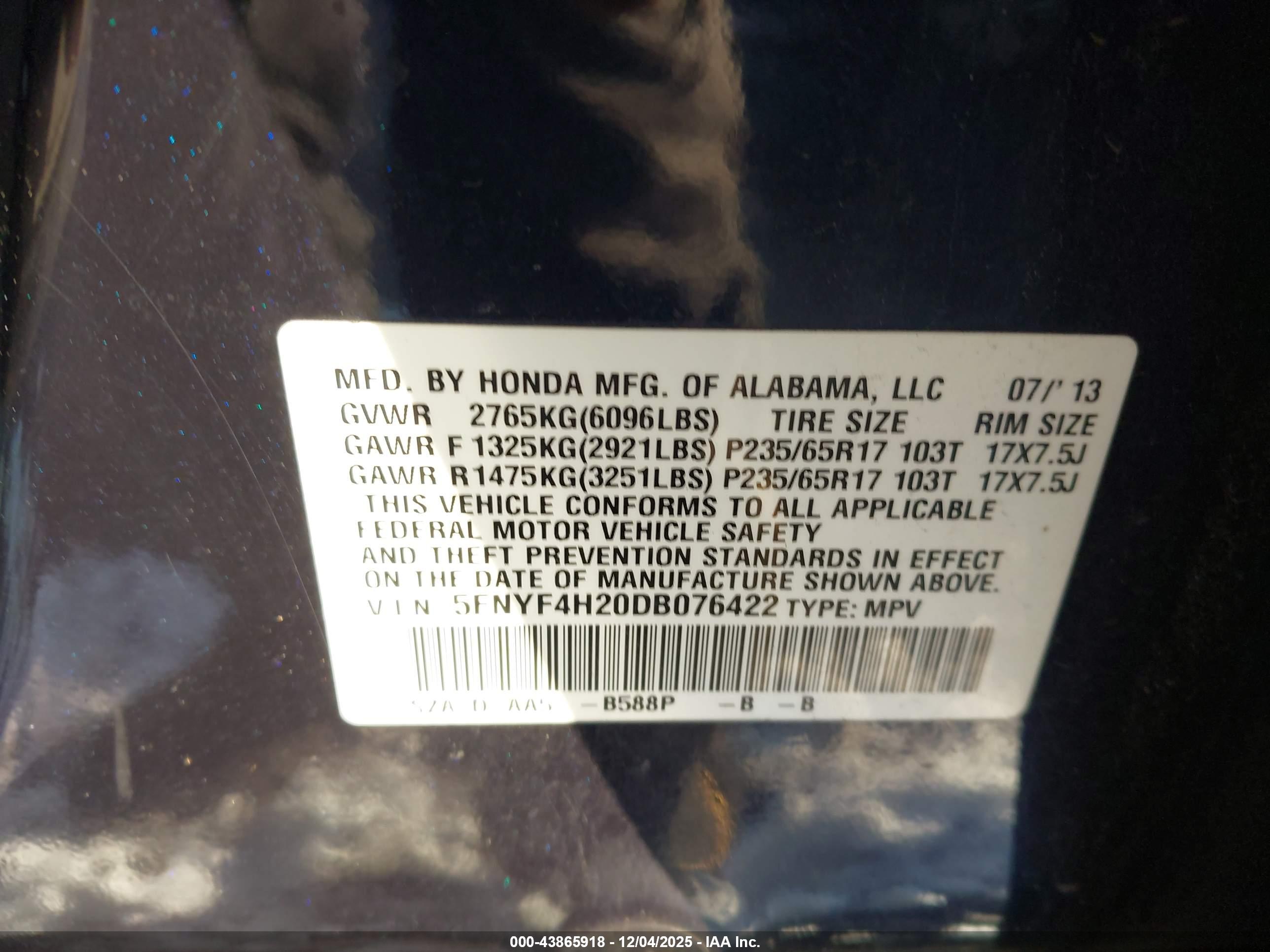 HONDA PILOT image 9