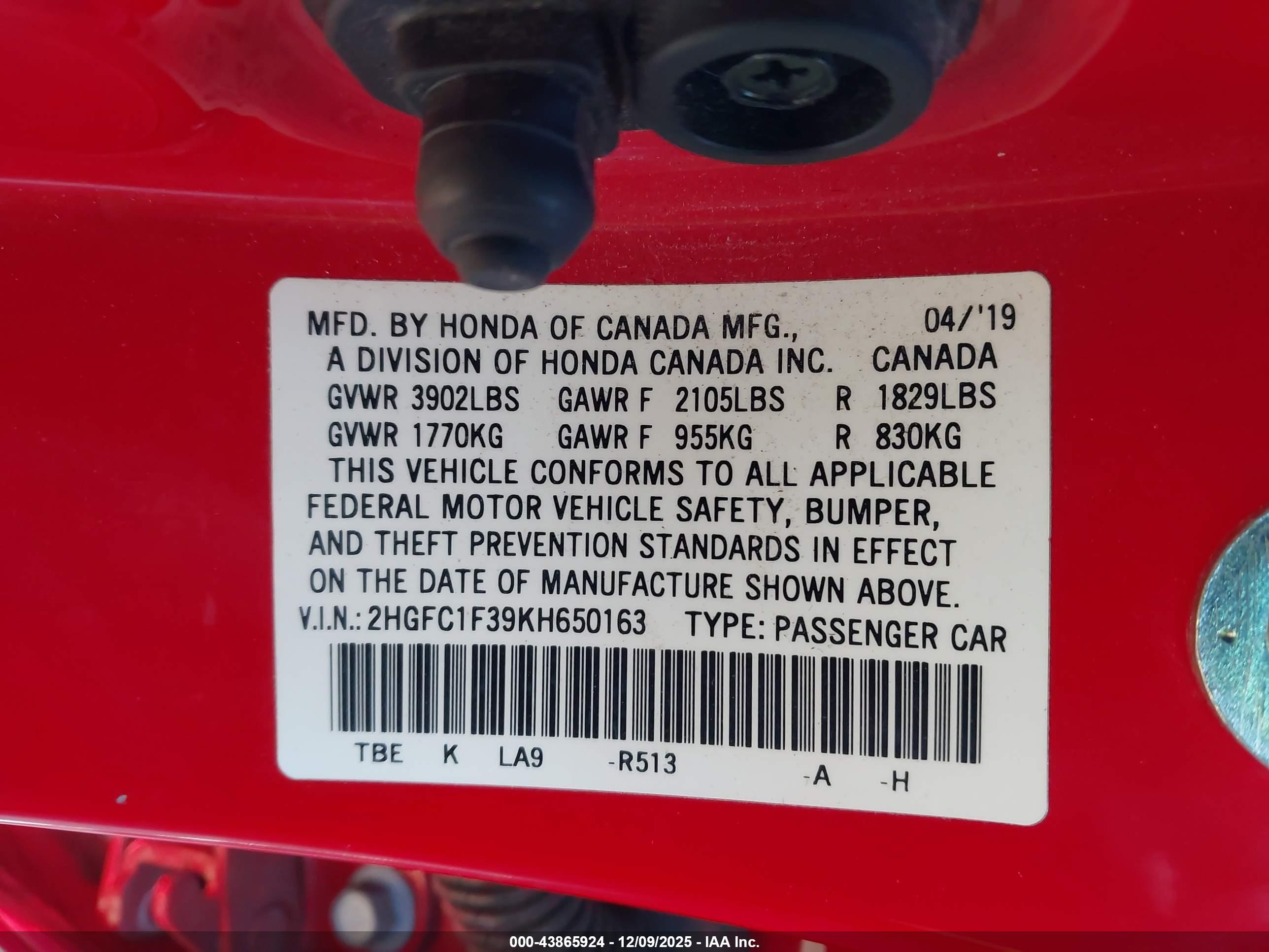 HONDA CIVIC image 9