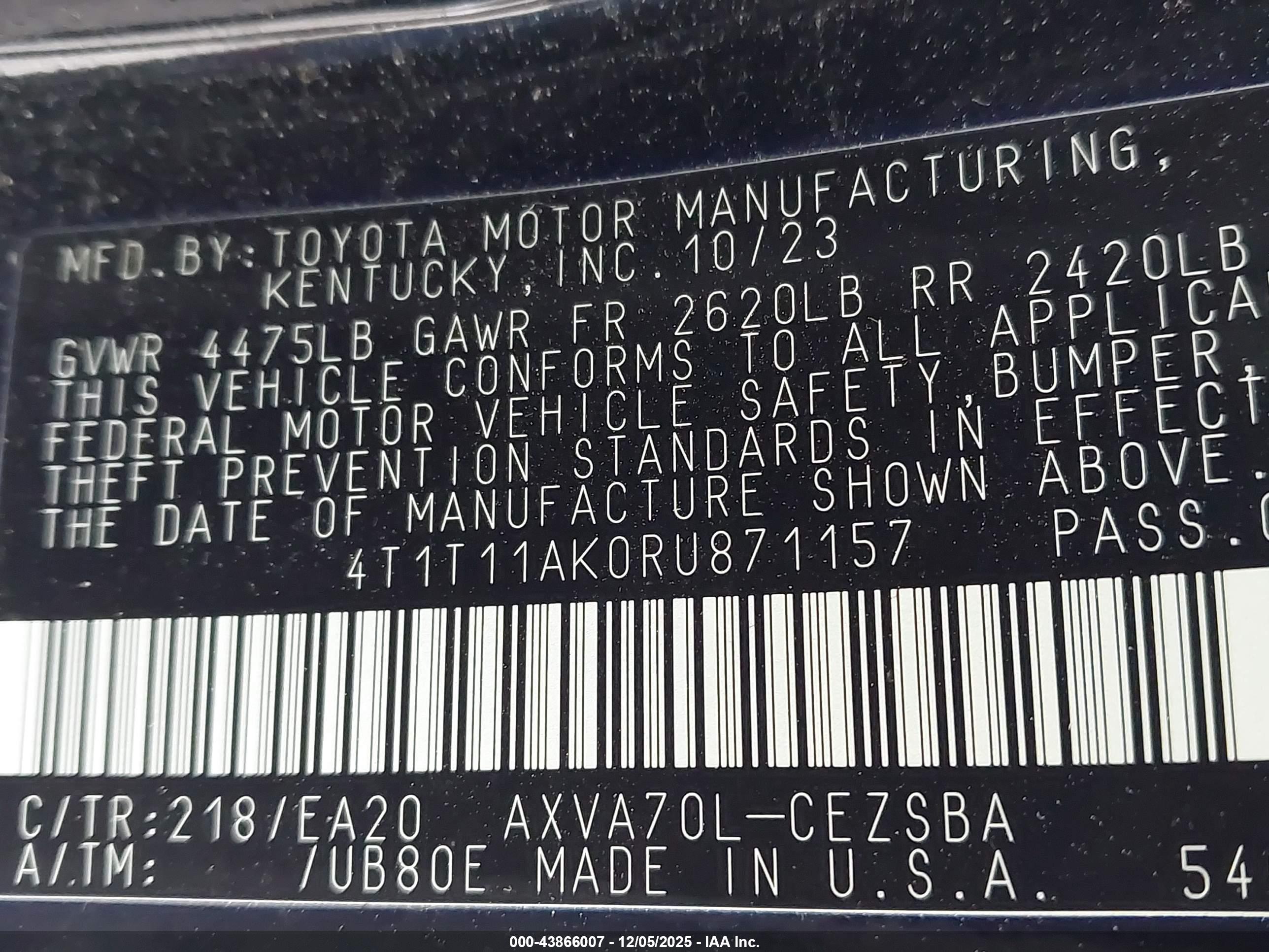 TOYOTA CAMRY image 9