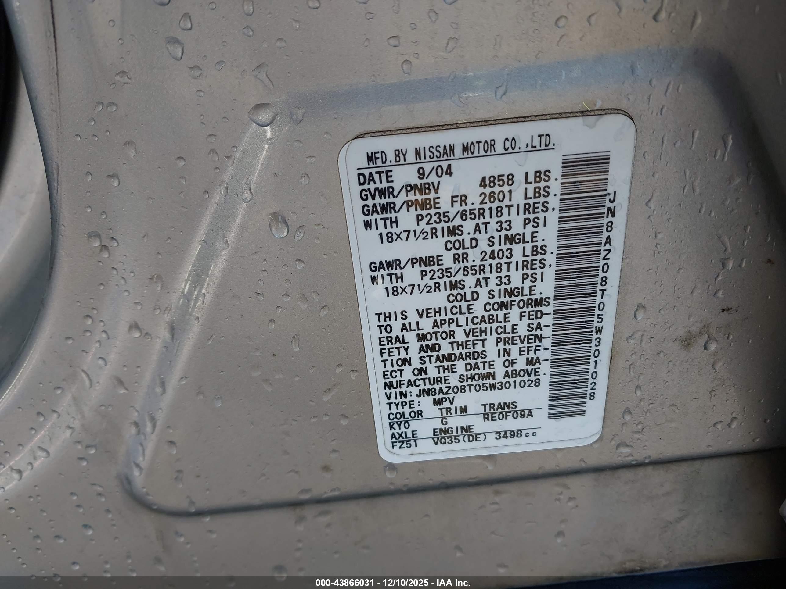 NISSAN MURANO image 9