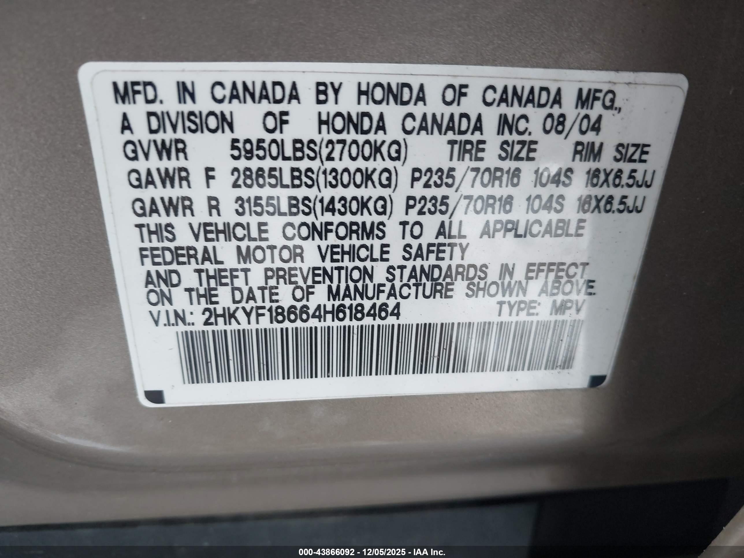 HONDA PILOT image 9