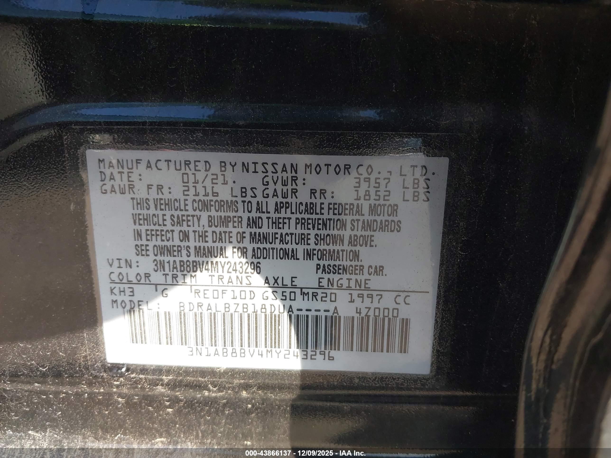 NISSAN SENTRA image 9