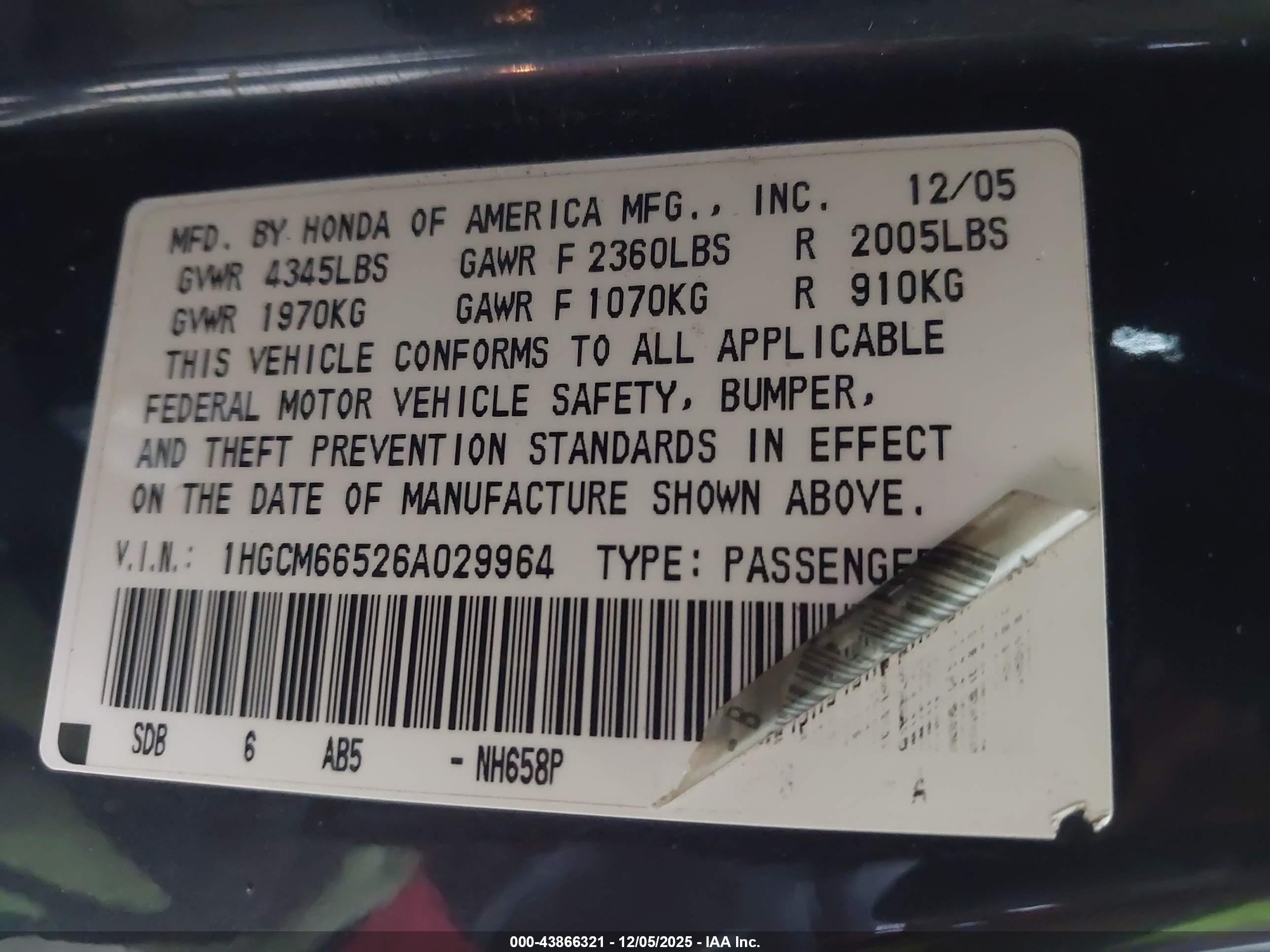 HONDA ACCORD image 9