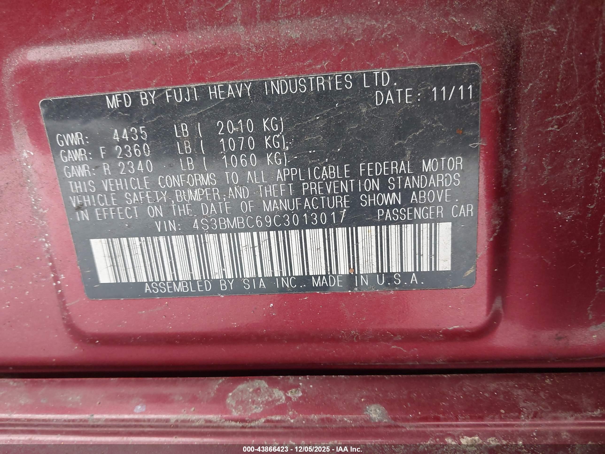 SUBARU LEGACY image 9