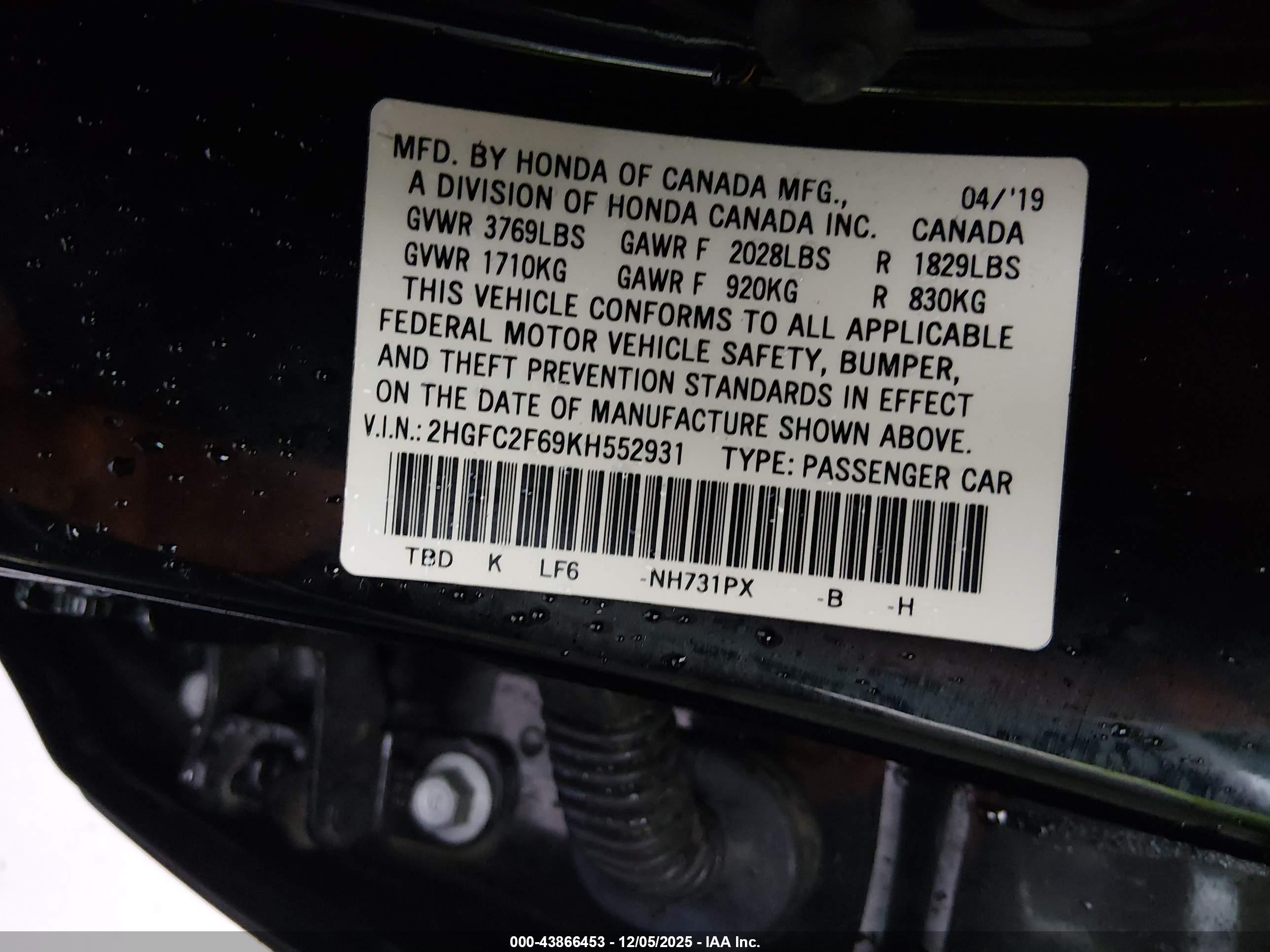 HONDA CIVIC image 9