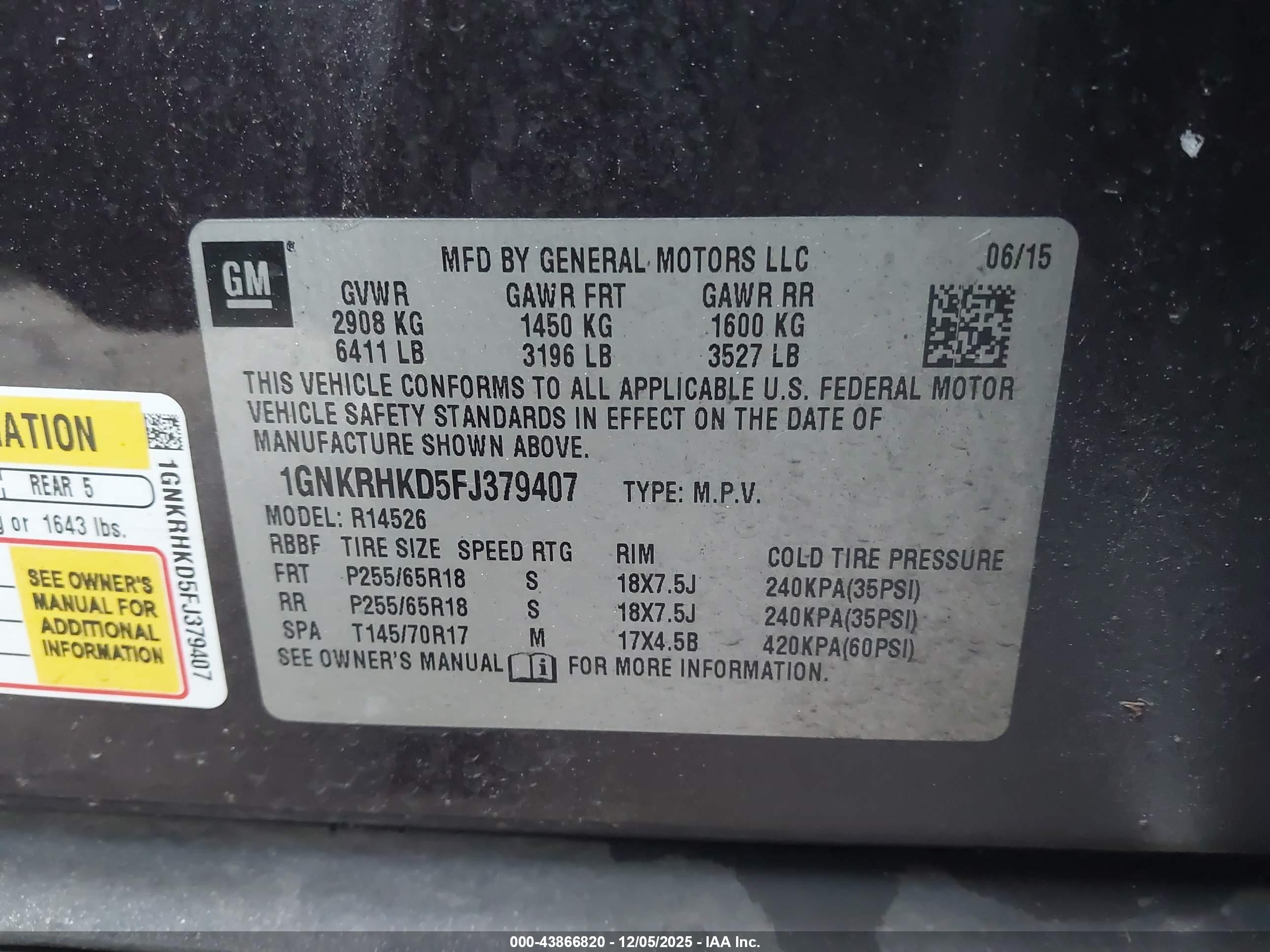 CHEVROLET TRAVERSE image 9