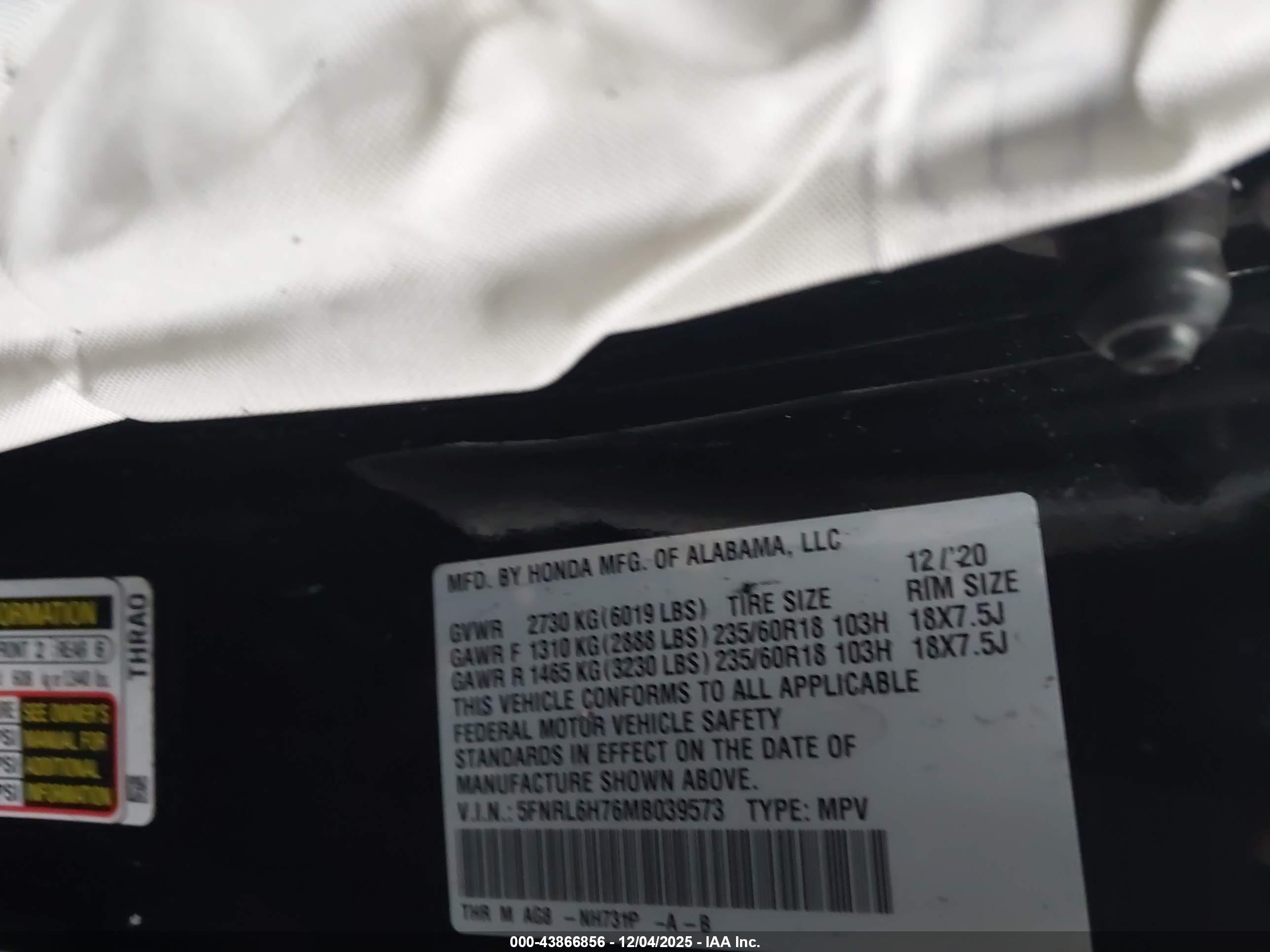 HONDA ODYSSEY image 9