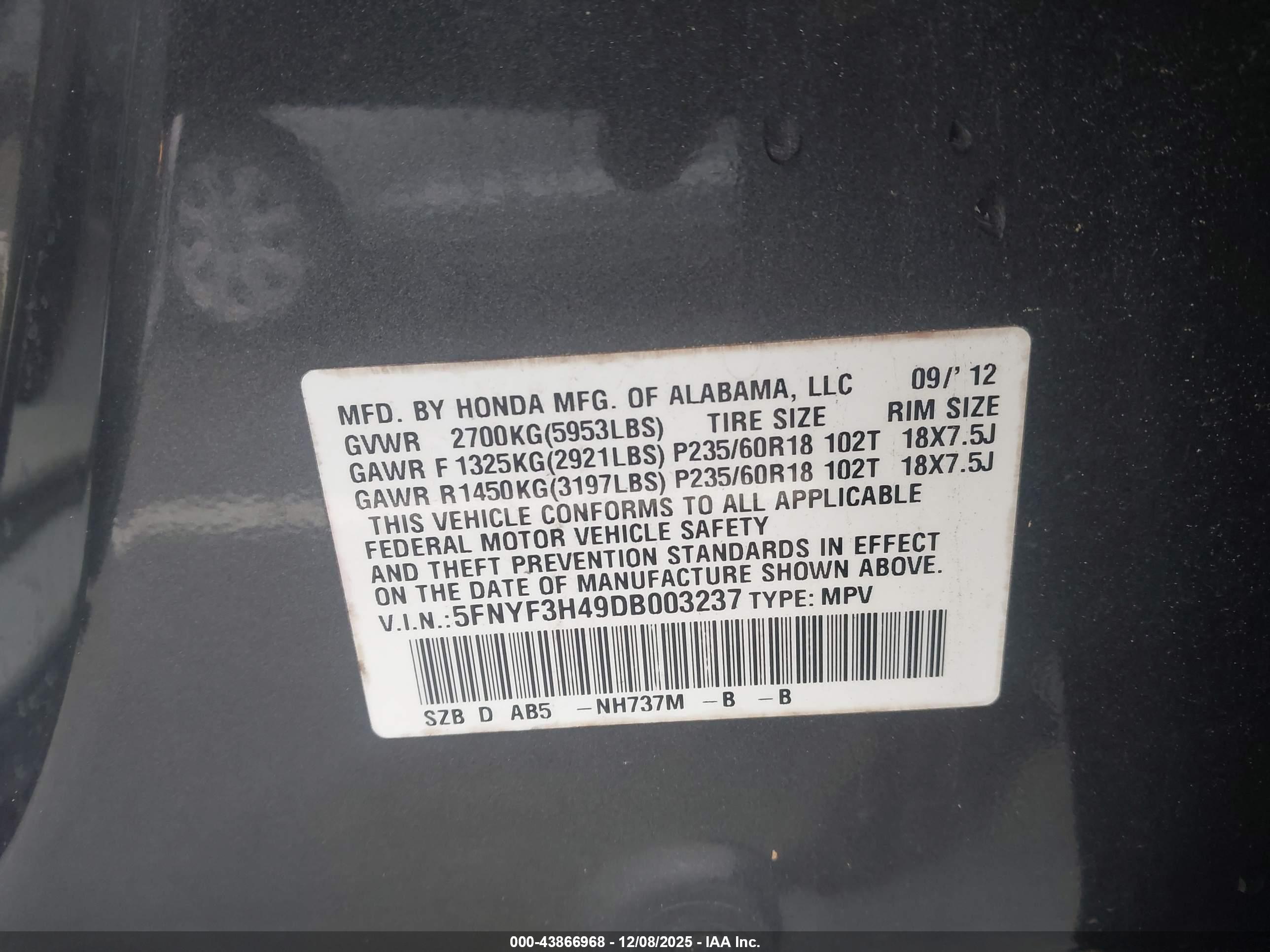 HONDA PILOT image 9