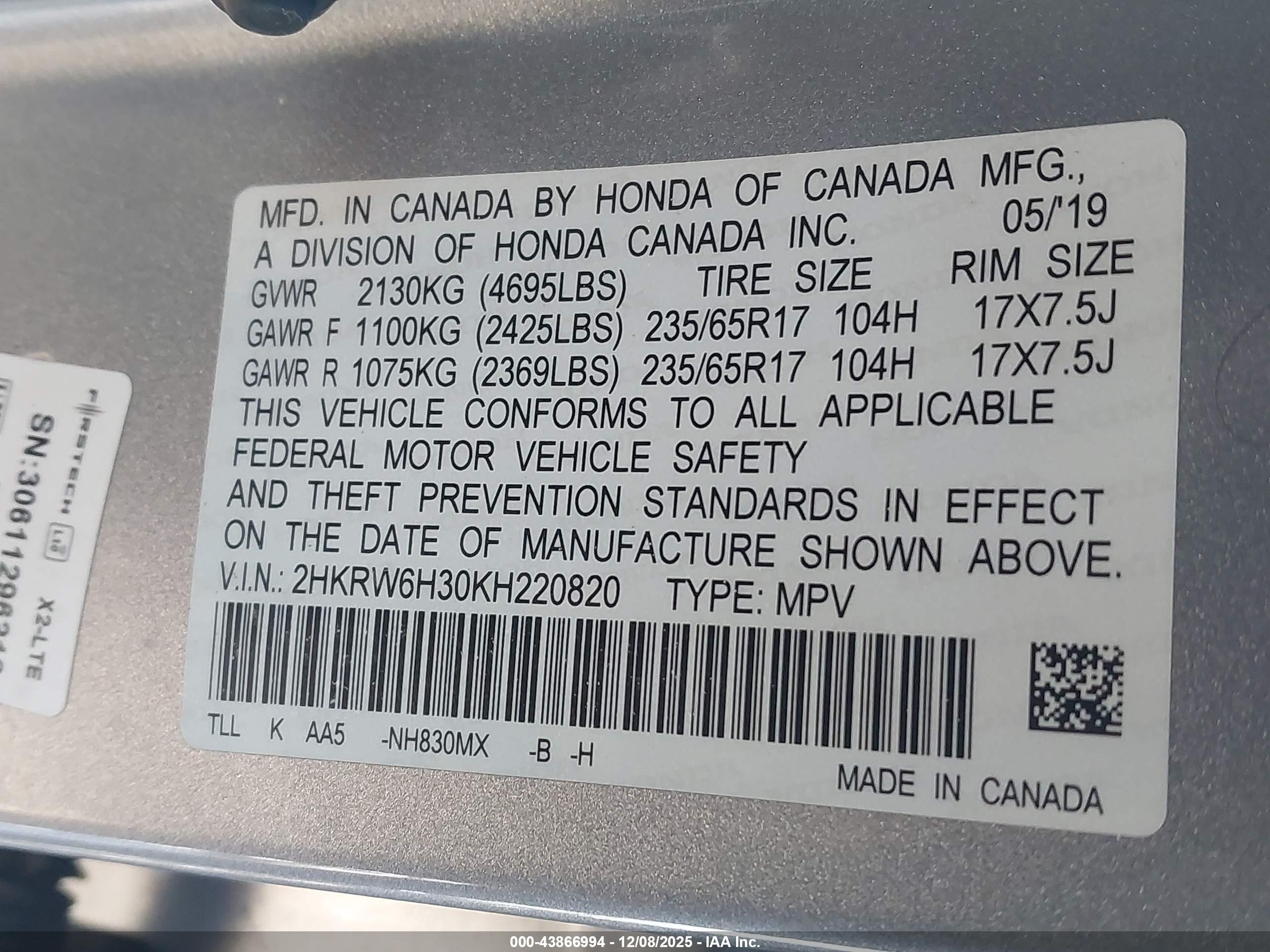 HONDA CR-V image 9