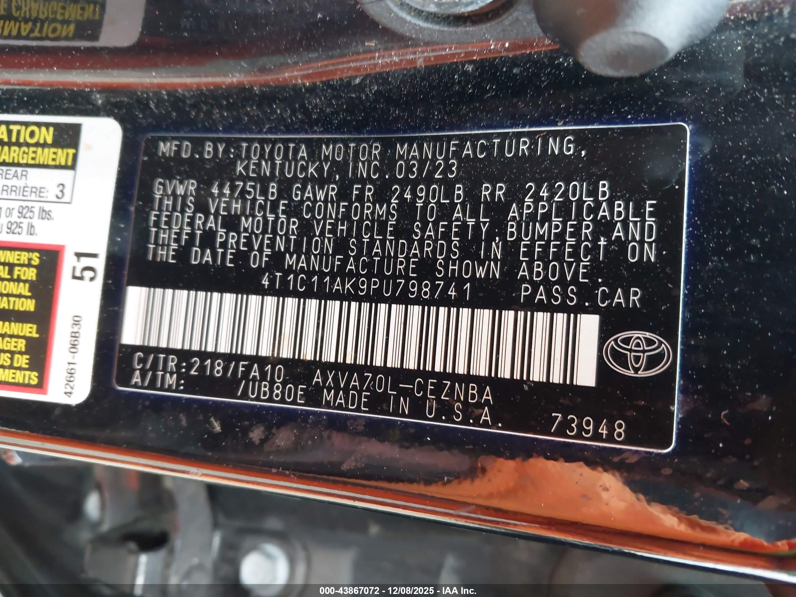 TOYOTA CAMRY image 9