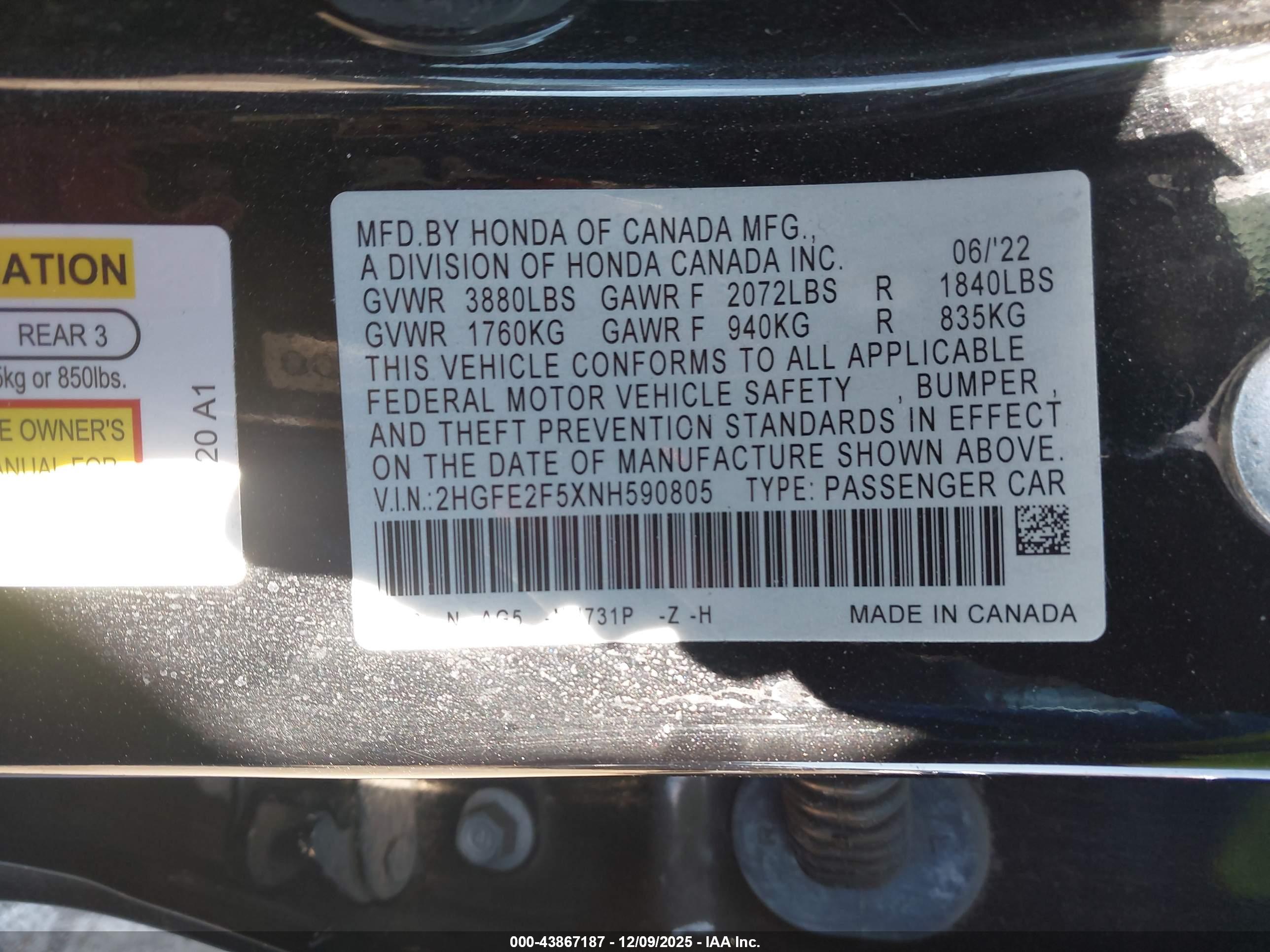 HONDA CIVIC image 9