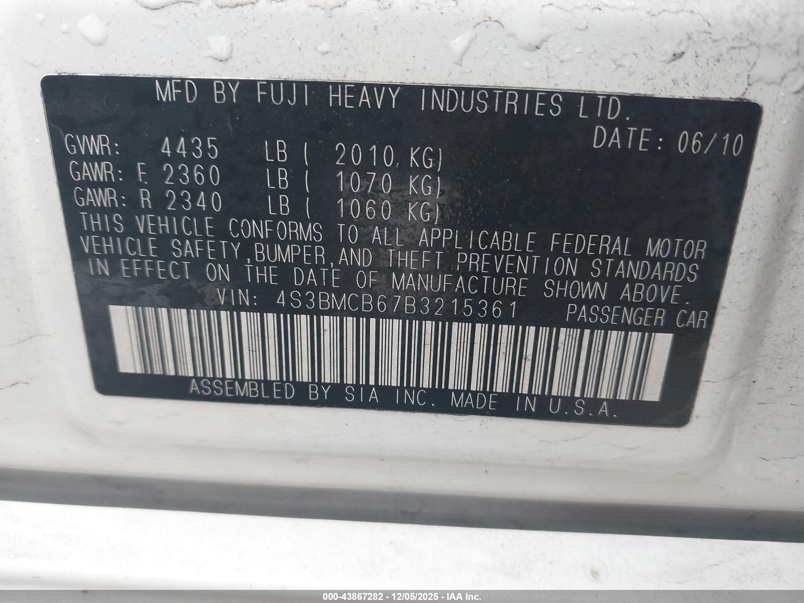 SUBARU LEGACY image 9