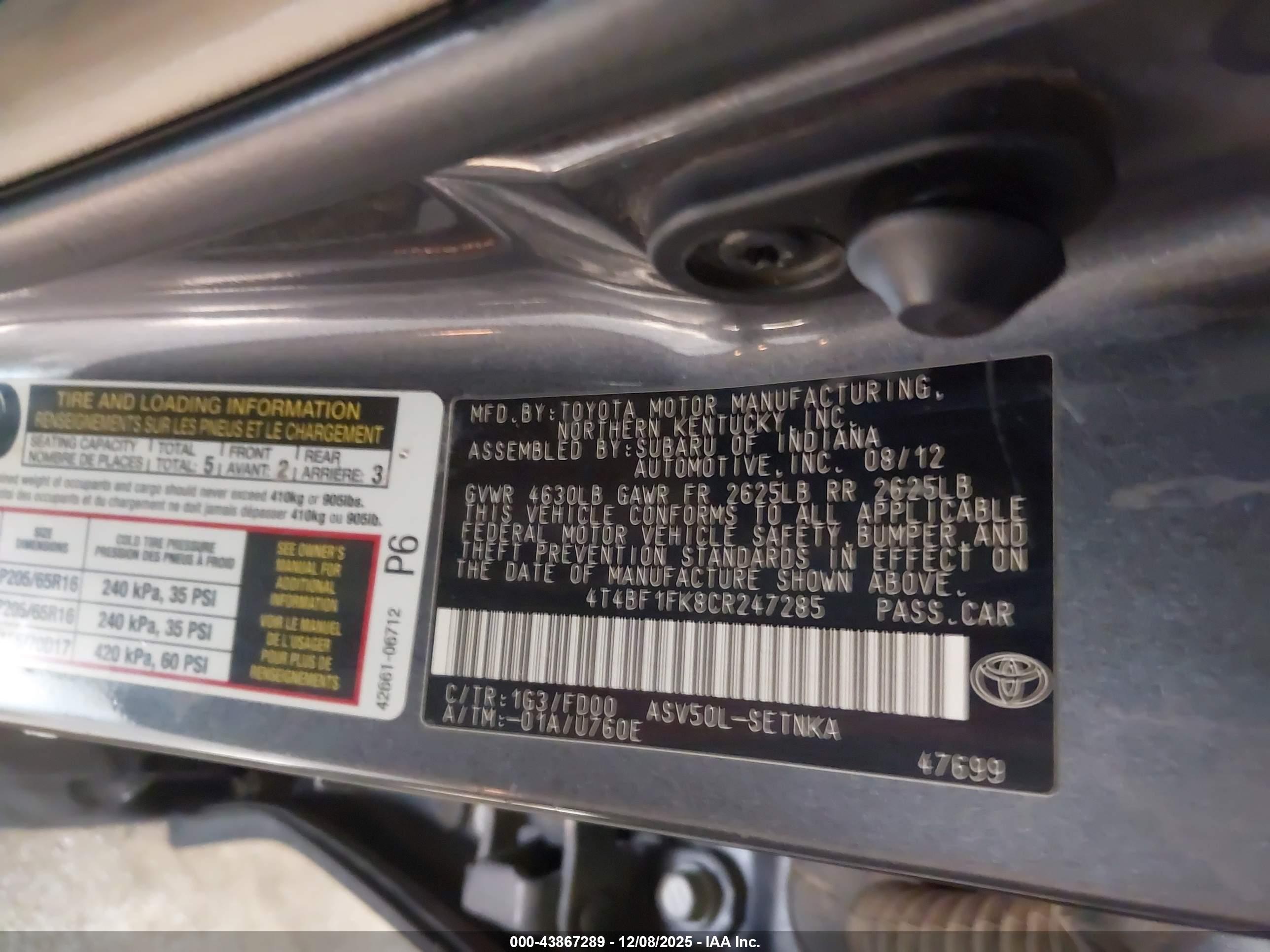 TOYOTA CAMRY image 9