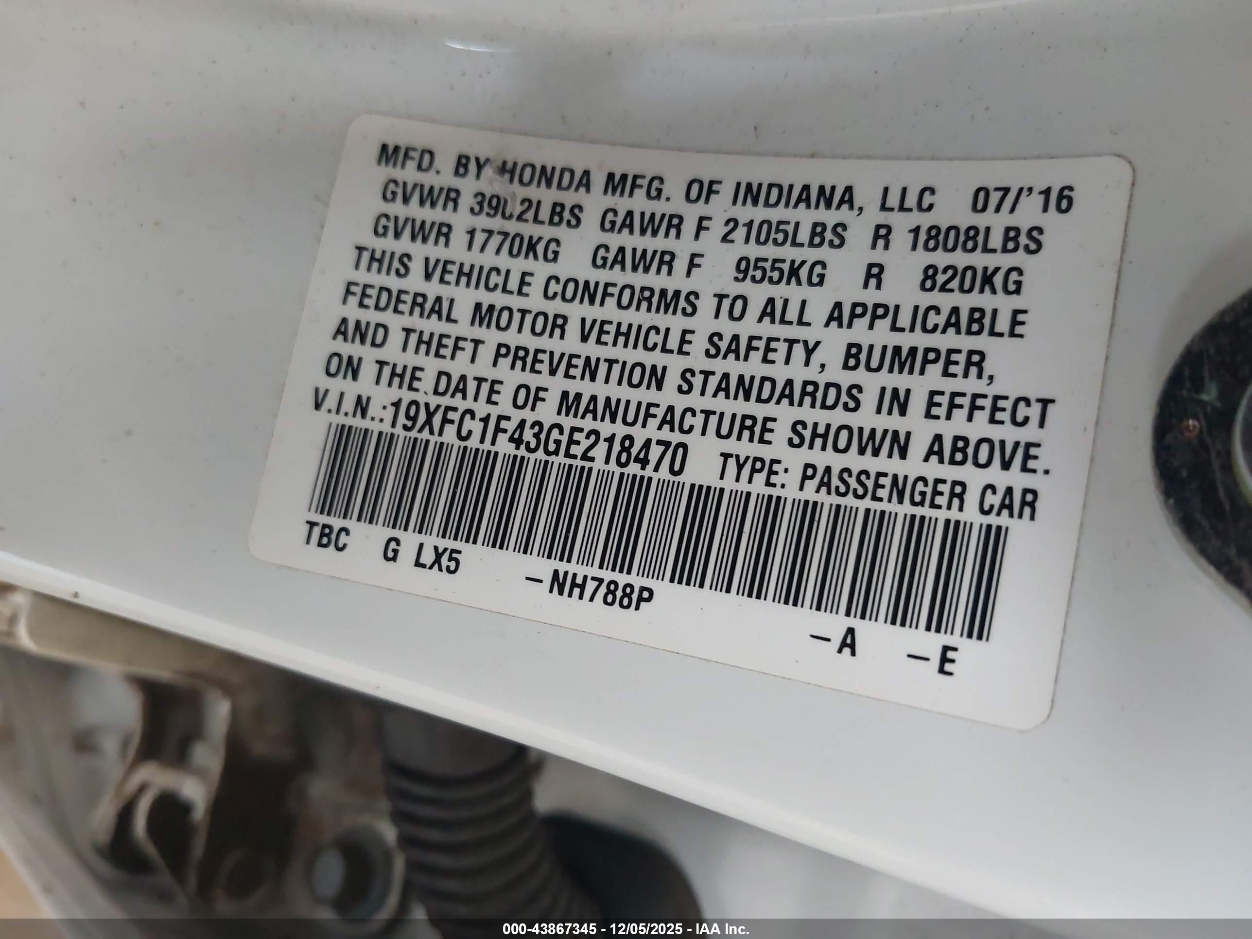 HONDA CIVIC image 9
