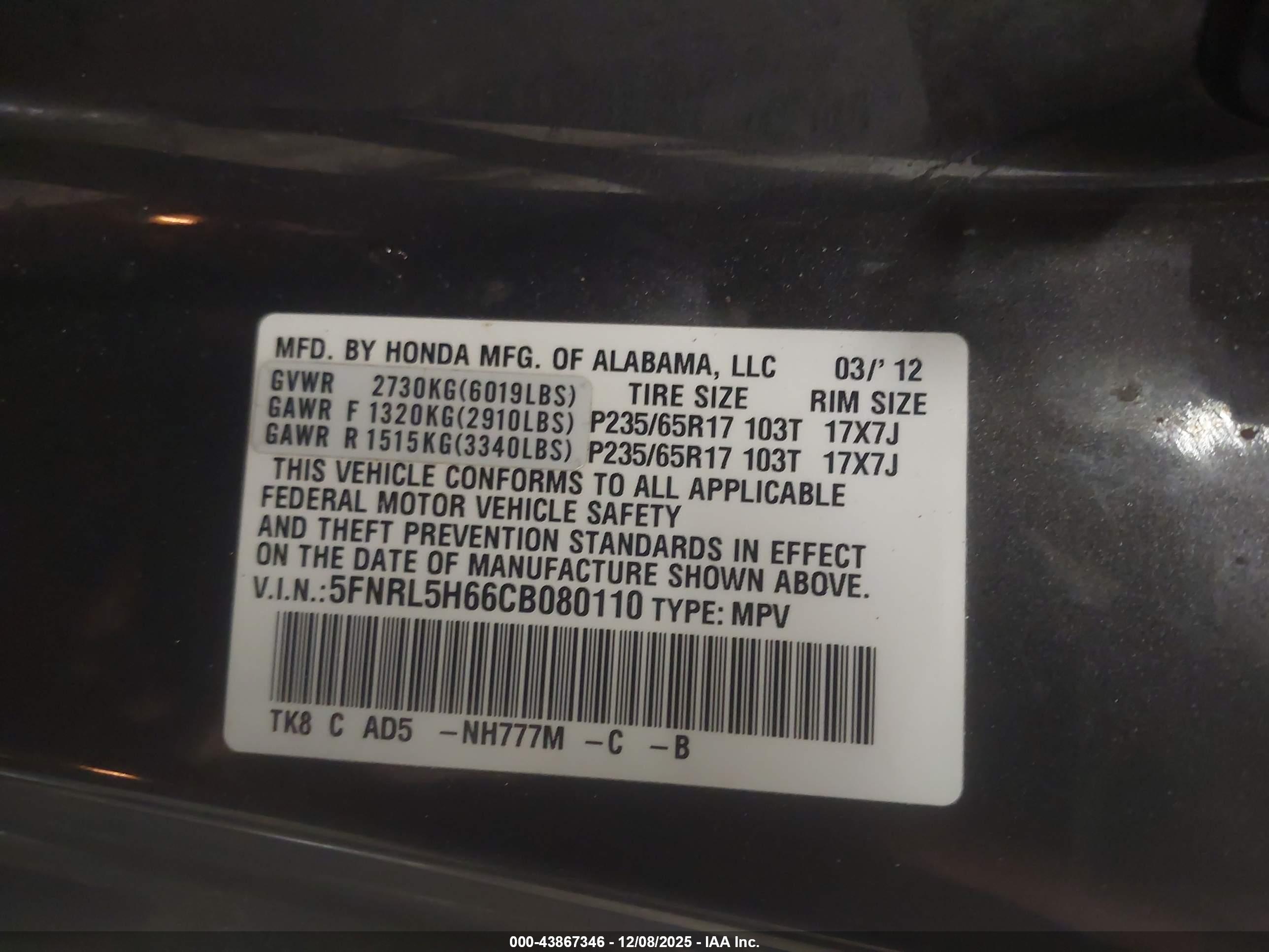 HONDA ODYSSEY image 9