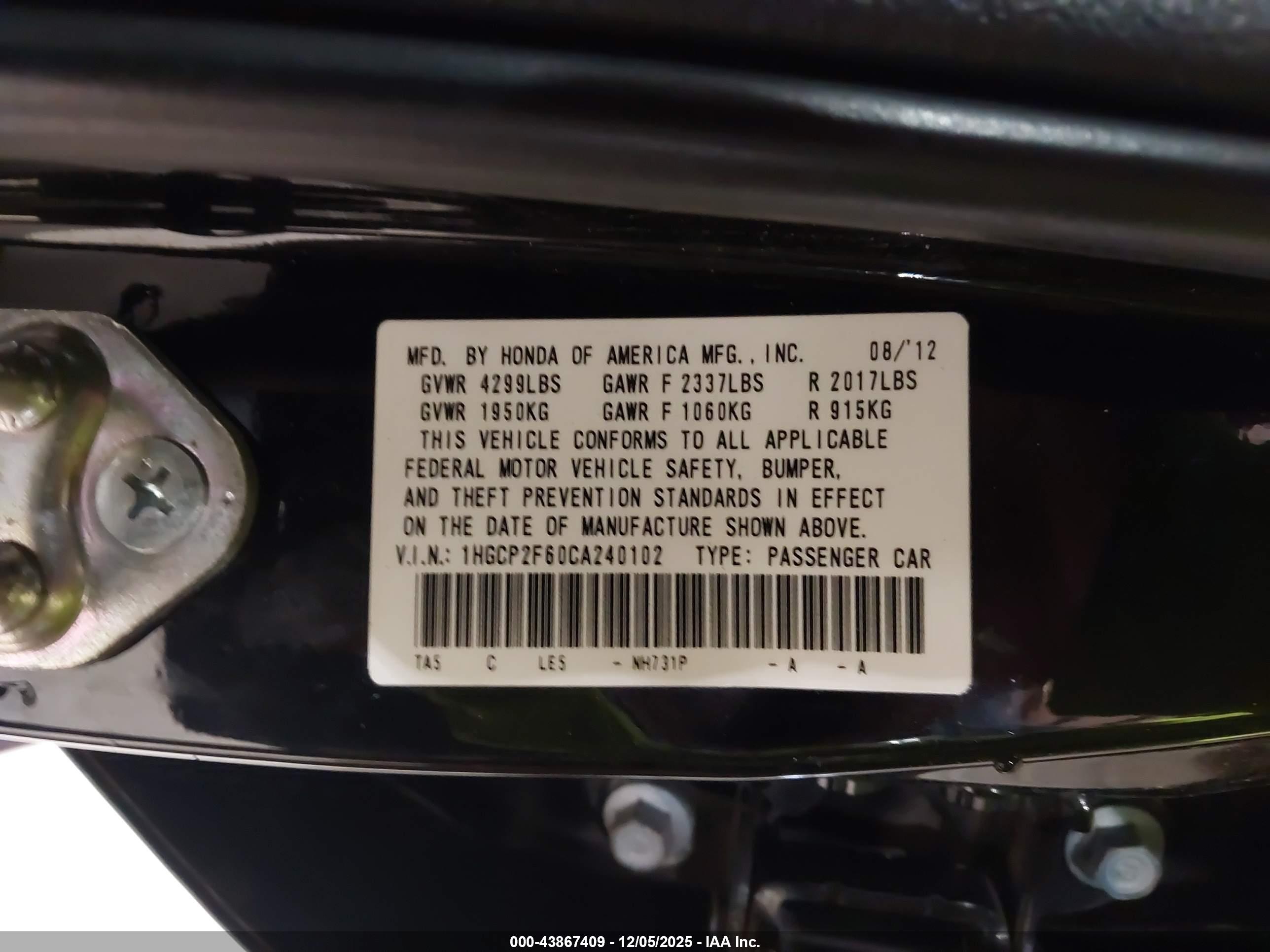 HONDA ACCORD image 9
