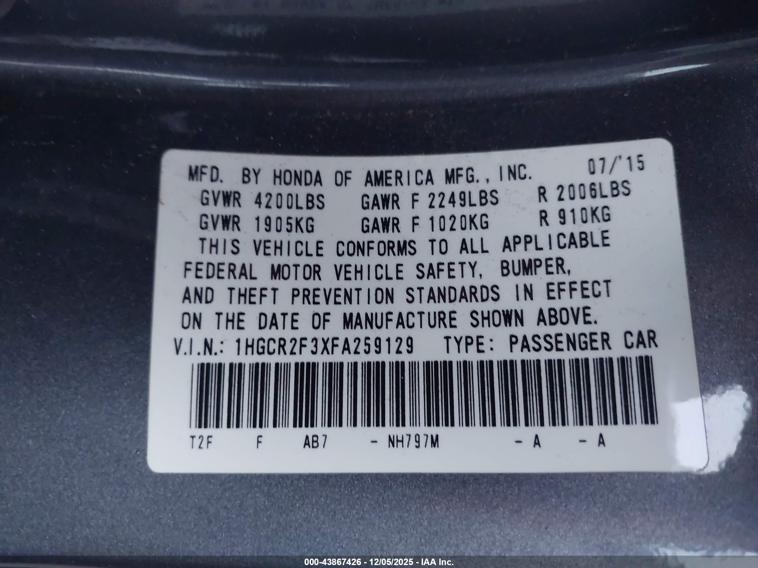 HONDA ACCORD image 9