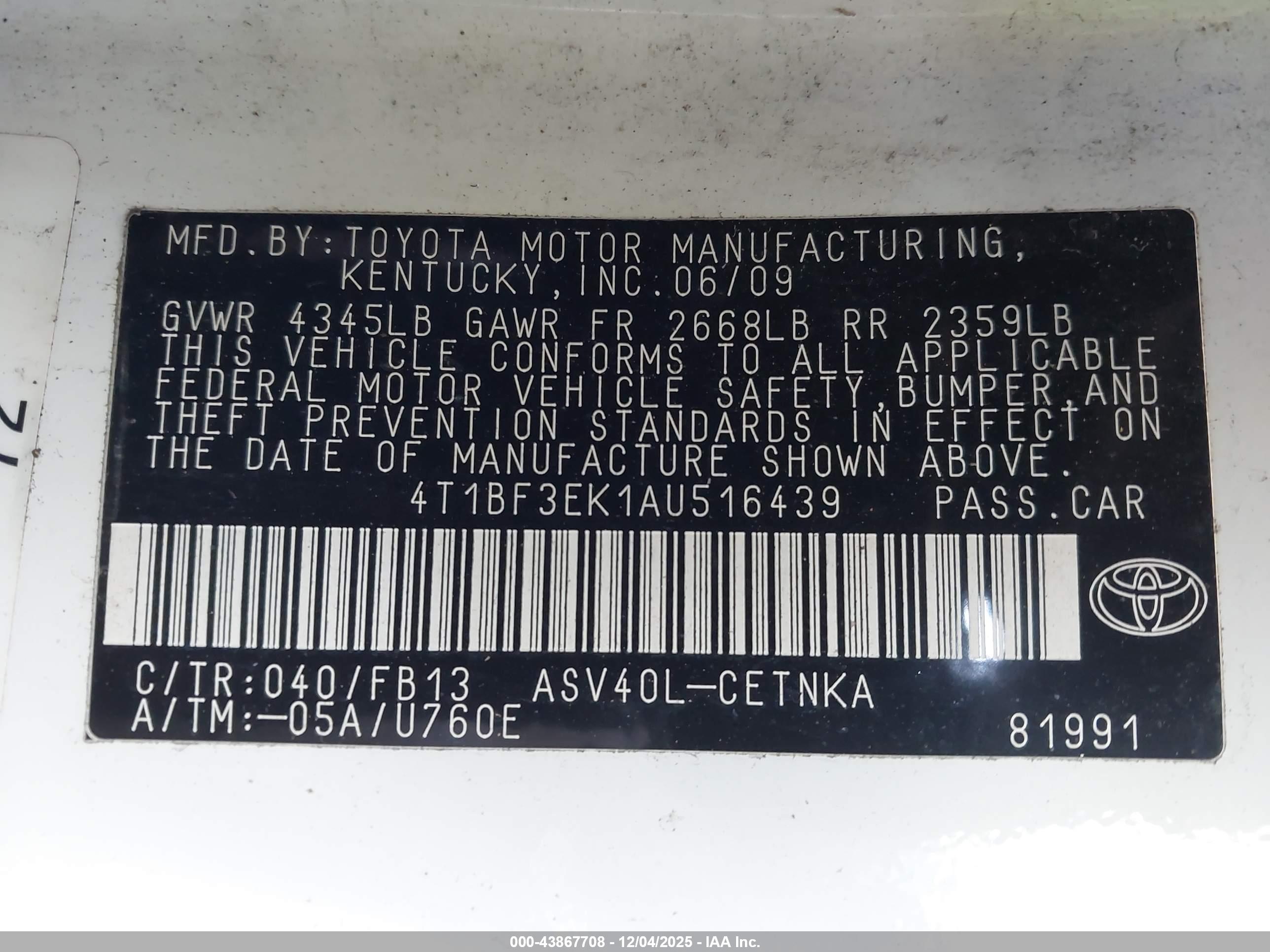 TOYOTA CAMRY image 9