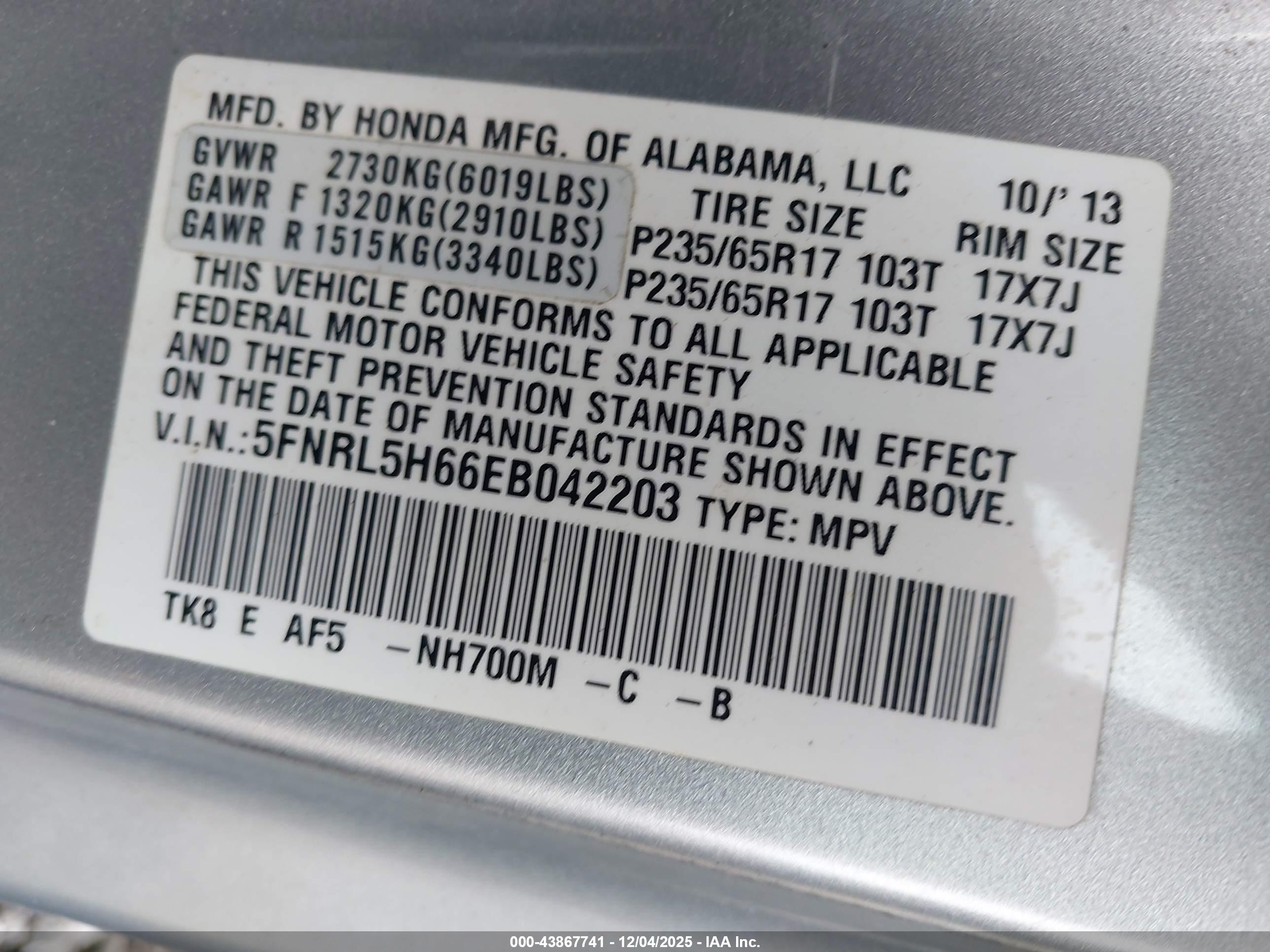HONDA ODYSSEY image 9
