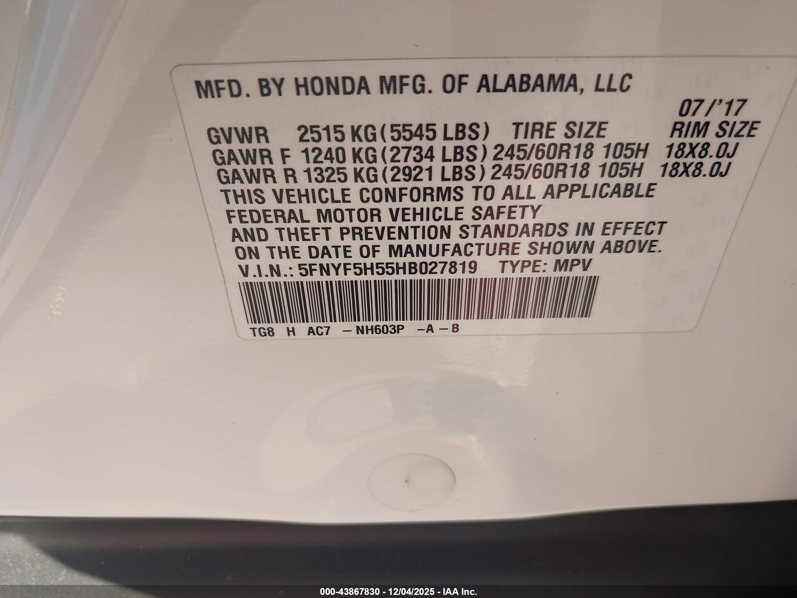 HONDA PILOT image 9