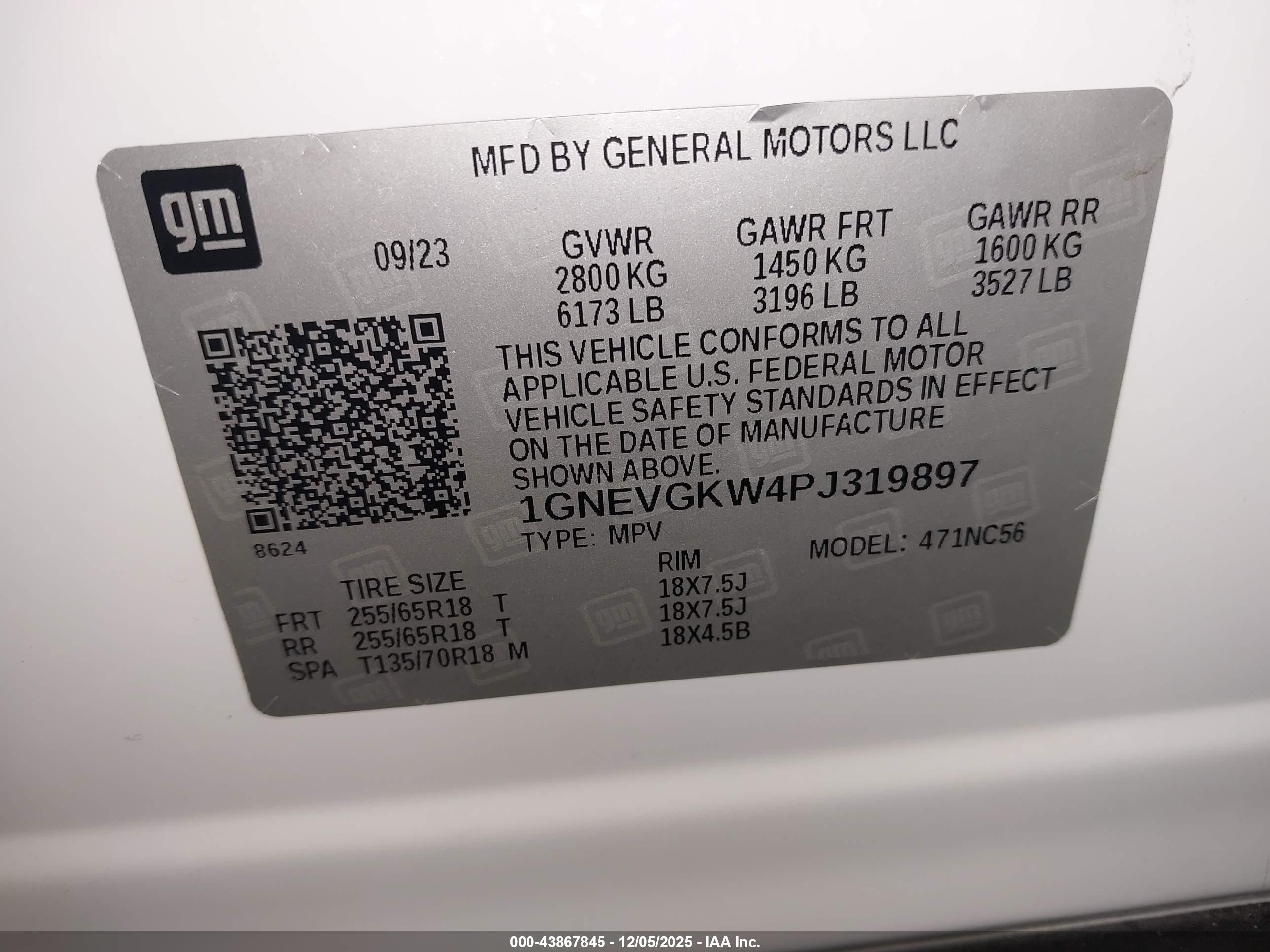 CHEVROLET TRAVERSE image 9