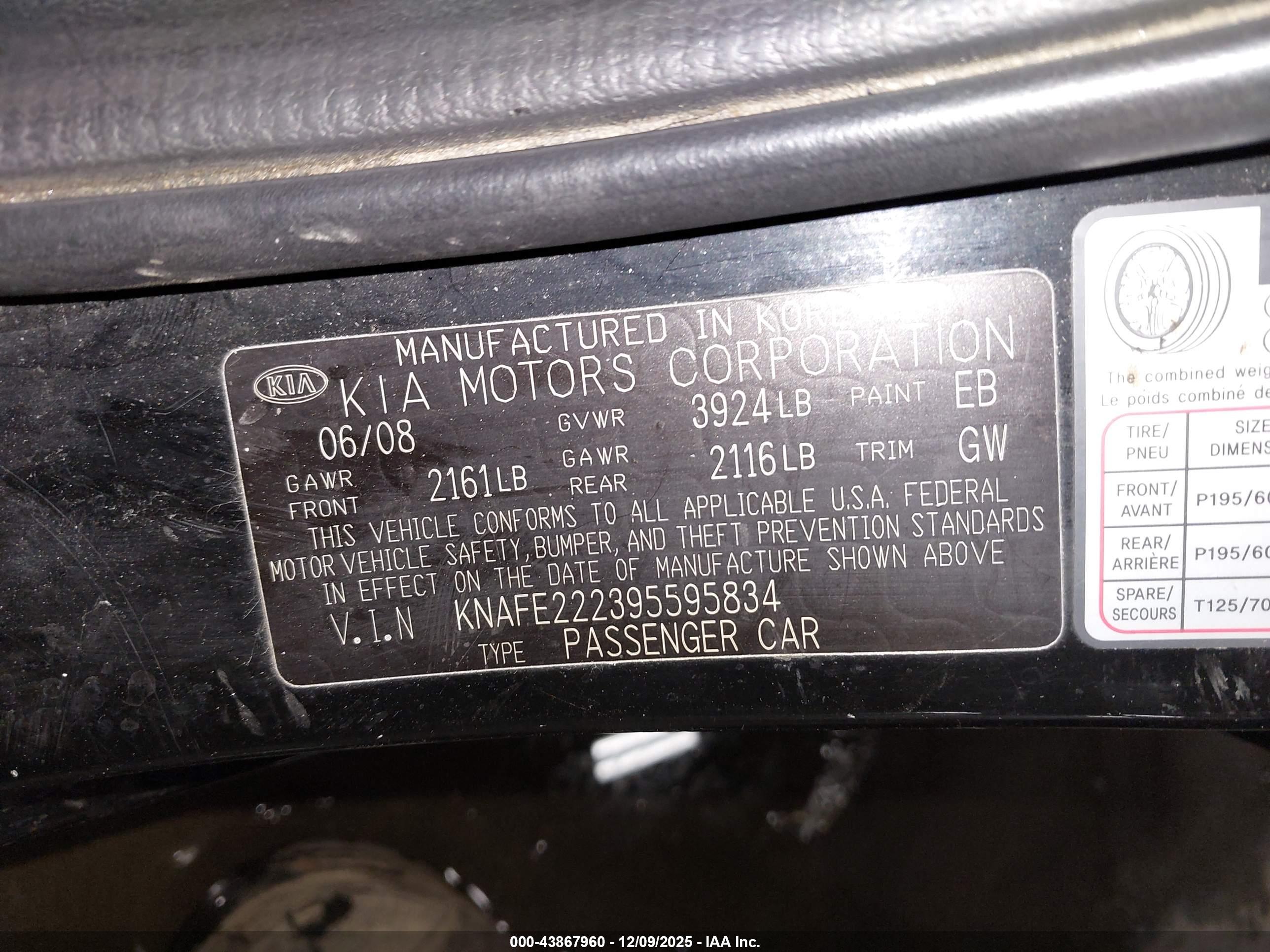 KIA SPECTRA image 9