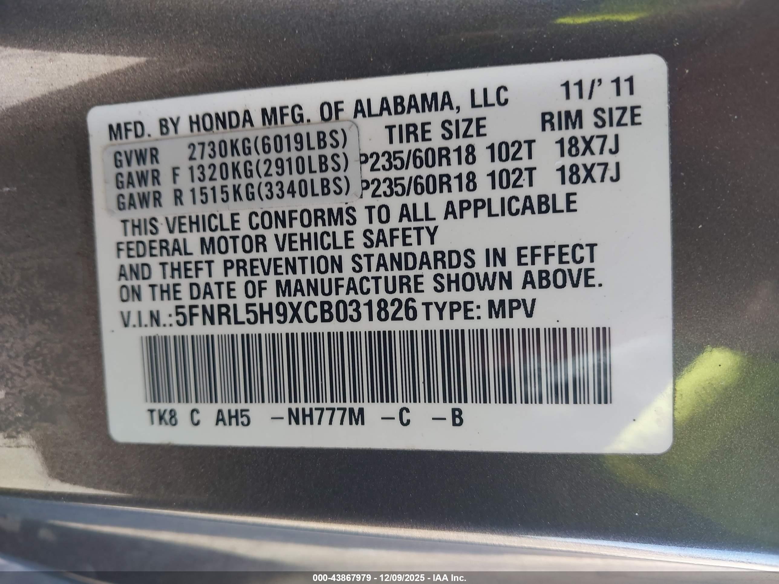 HONDA ODYSSEY image 9