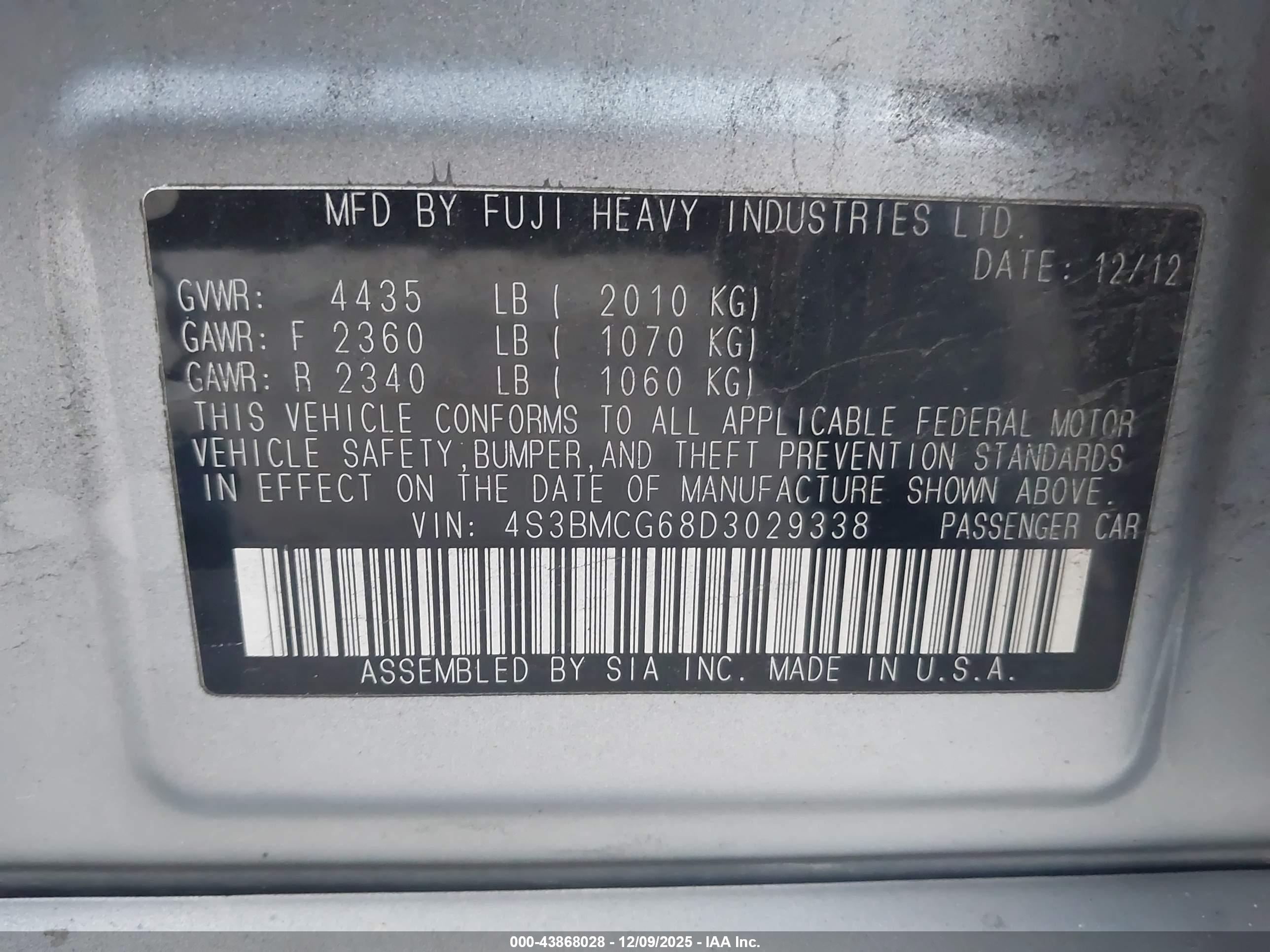 SUBARU LEGACY image 9