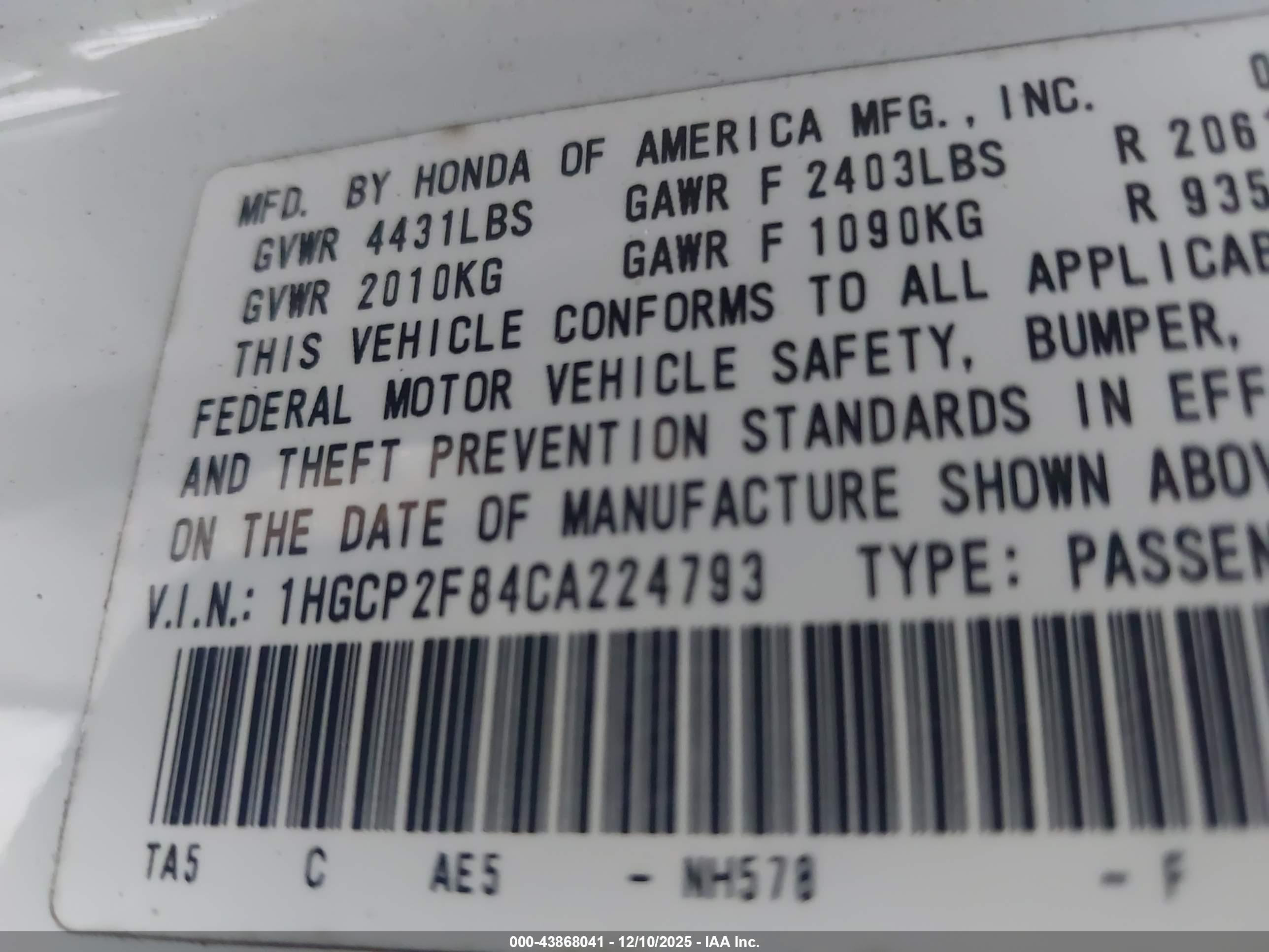 HONDA ACCORD image 9
